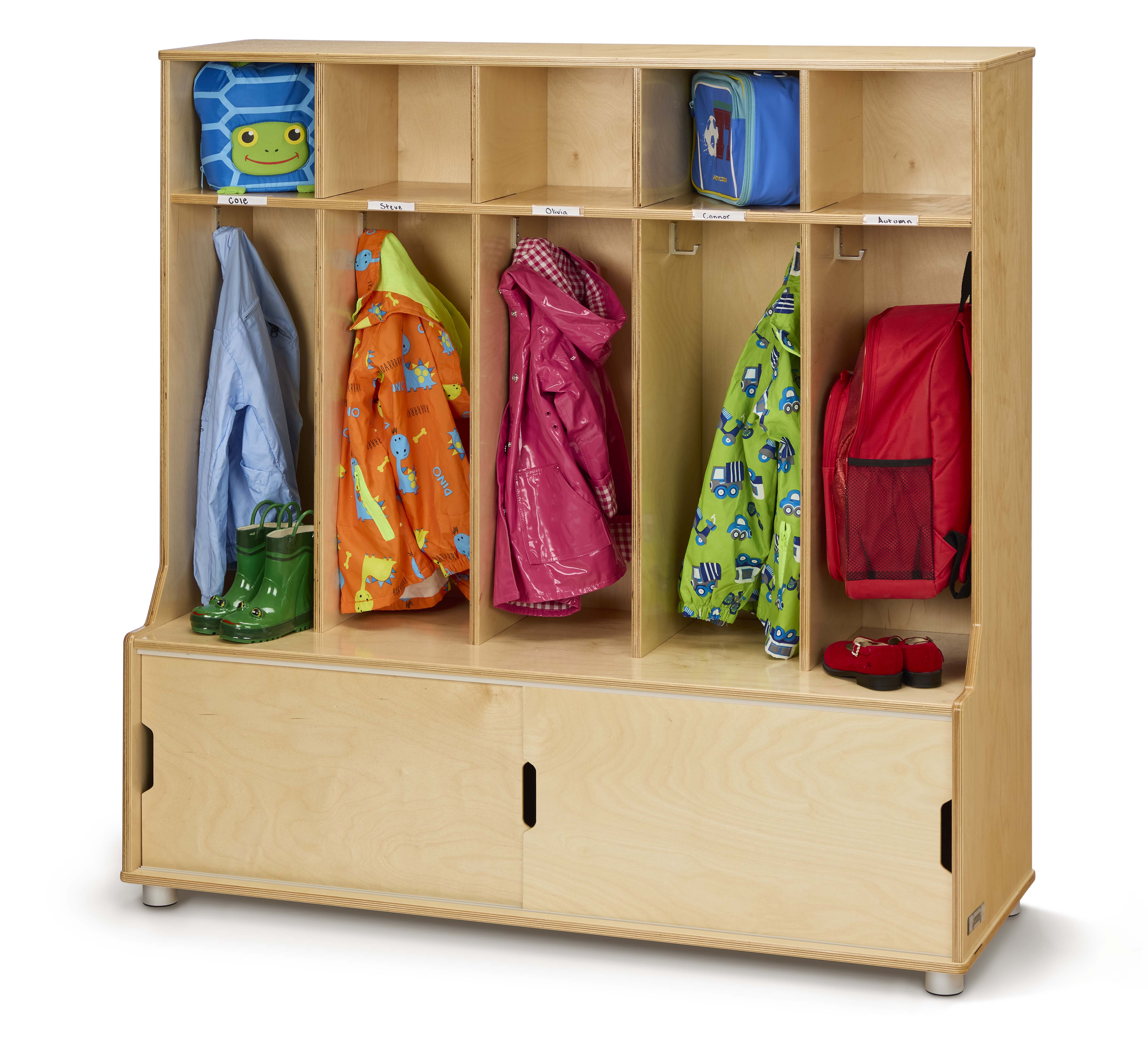 TrueModern® Wooden Classroom 5 Section Kids Locker With Storage — 1720JC_wprops.jpg