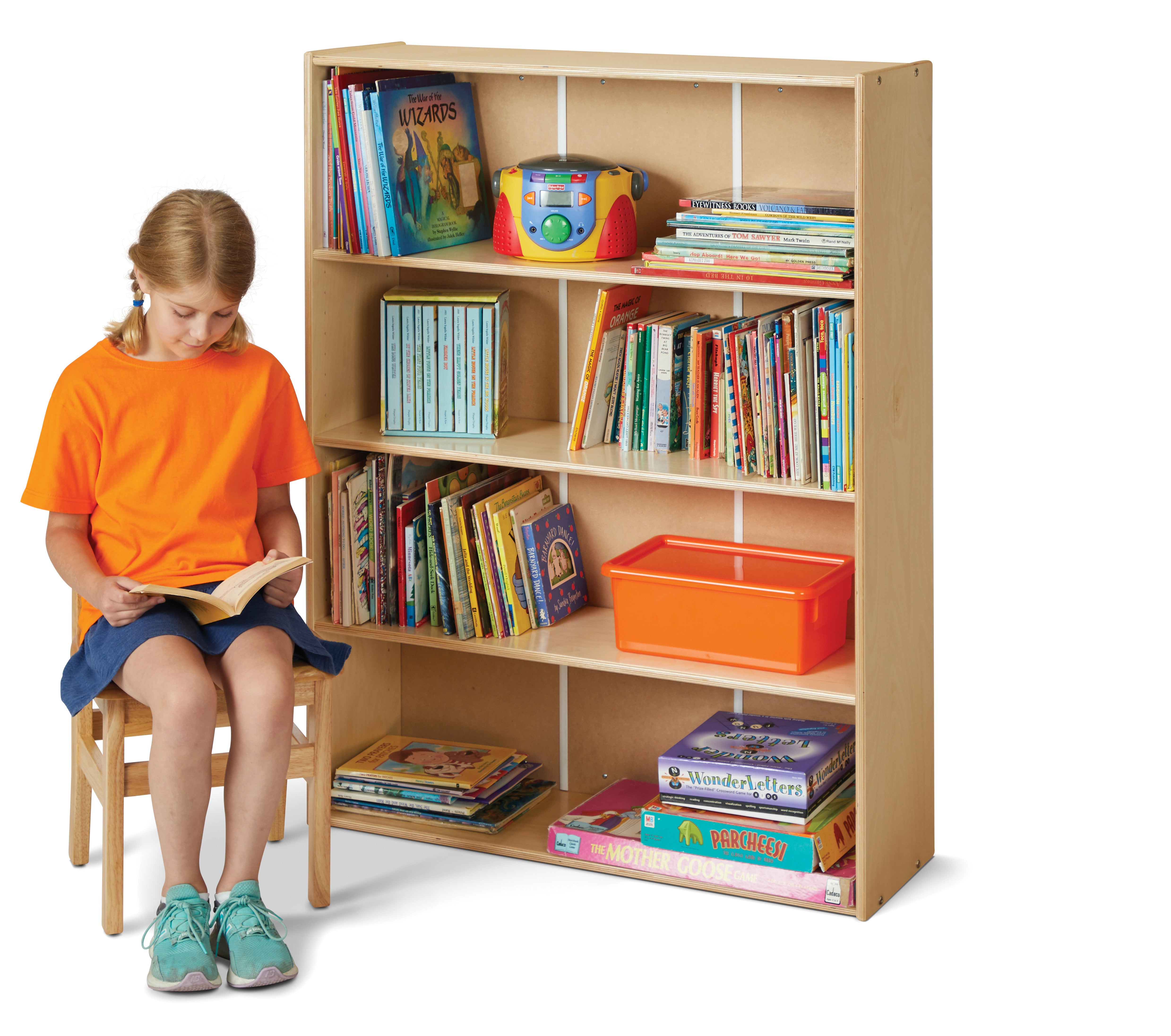 Young Time® Standard Adjustable Shelf Bookcase — 7117YT_wkid.jpg