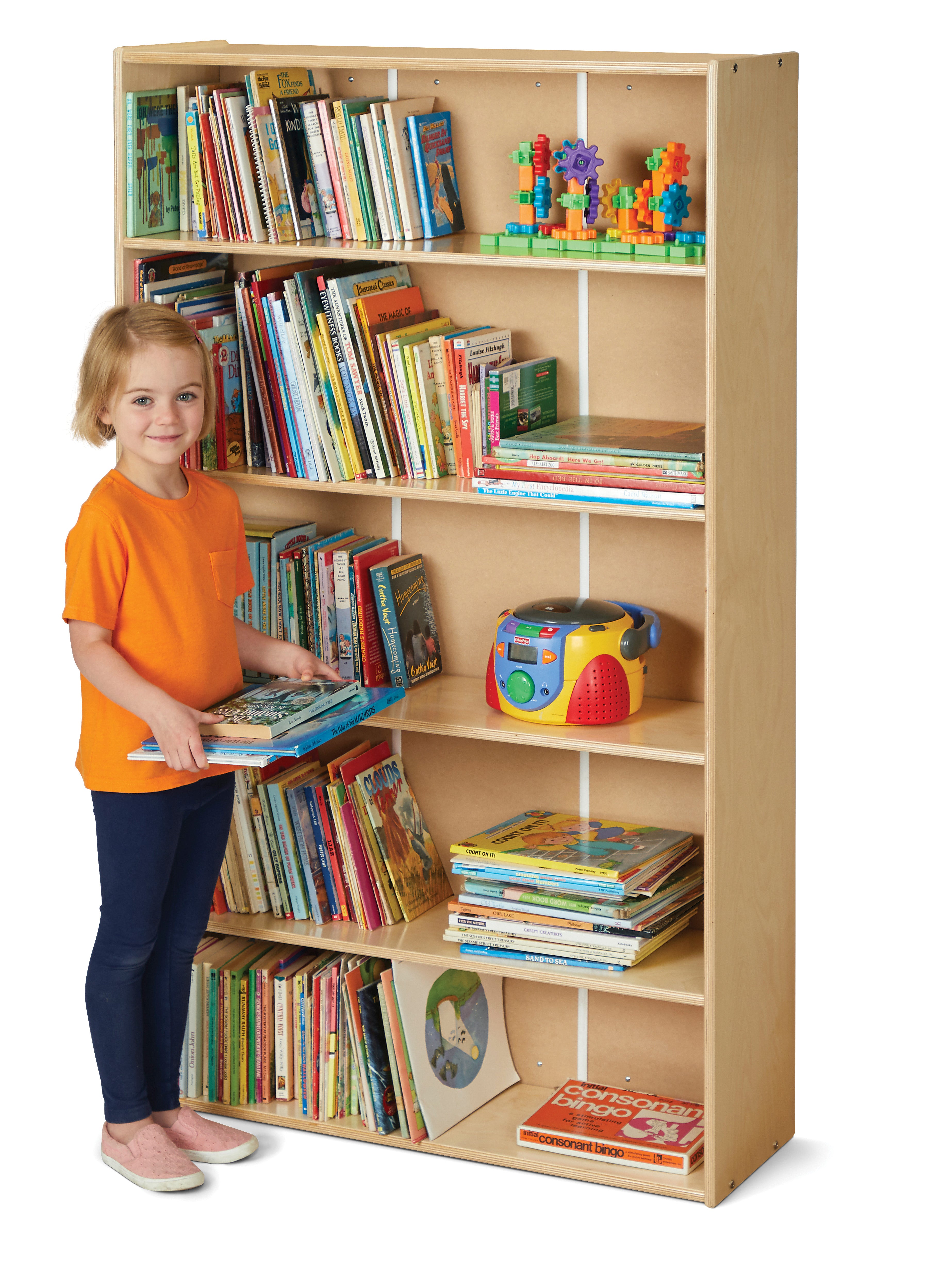Young Time® Tall Adjustable Shelf Bookcase — 7118YT_wkid.jpg
