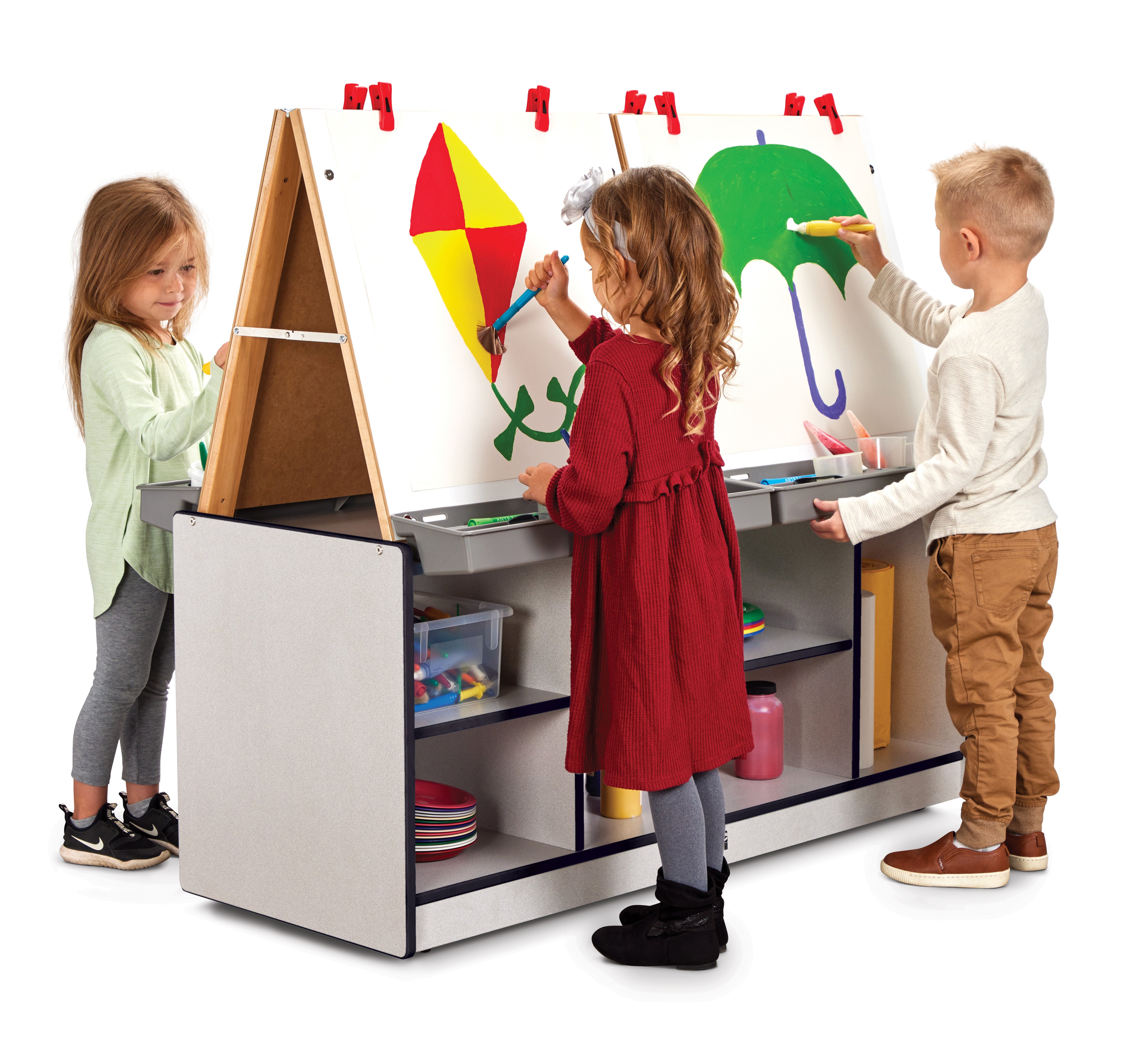 Rainbow Accents® 4 Station Art Center — 0294JCWW180_wkids.jpg