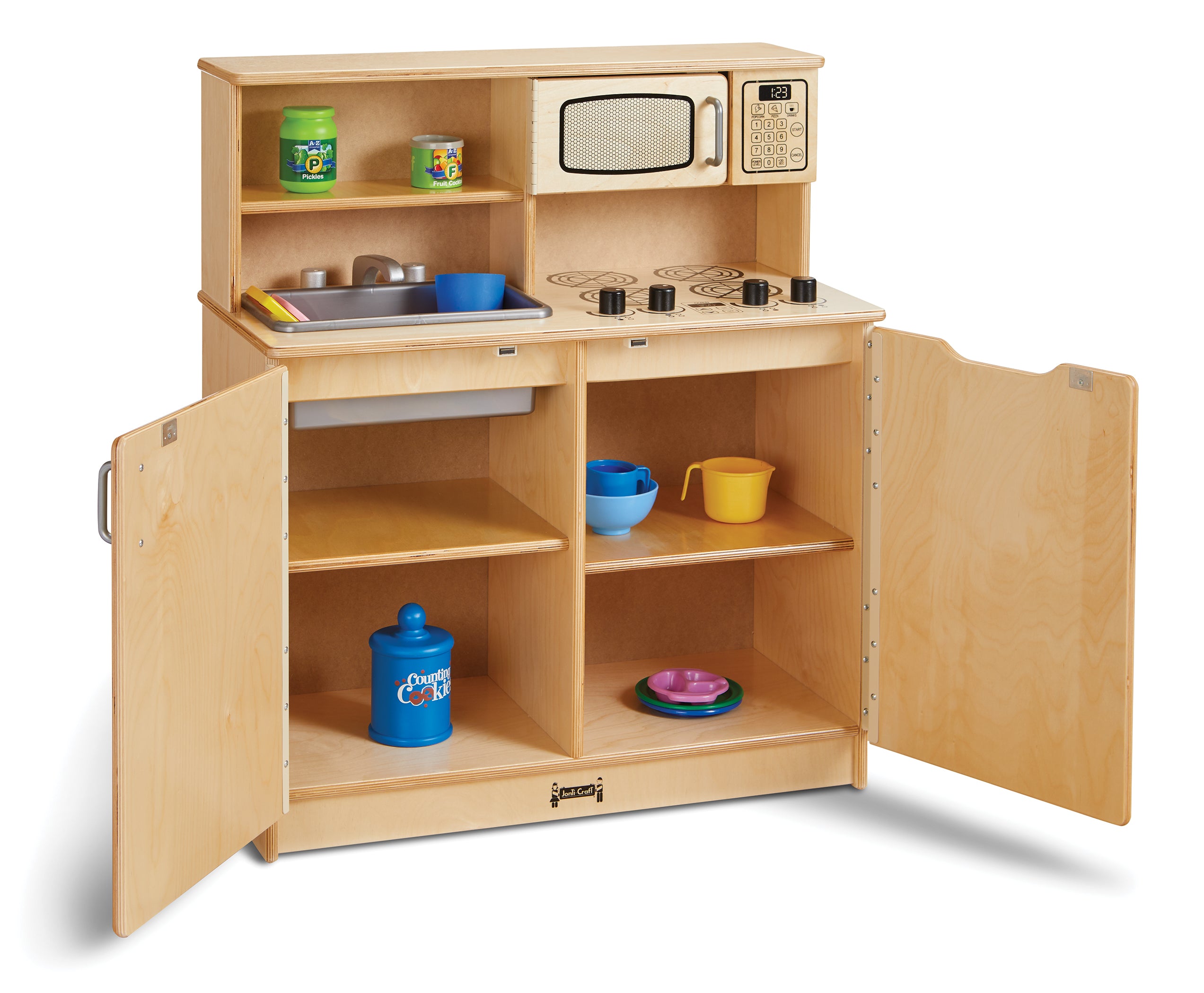 Rainbow Accents® 10 Section Wall Mount Coat Locker — 2404JC_open.jpg