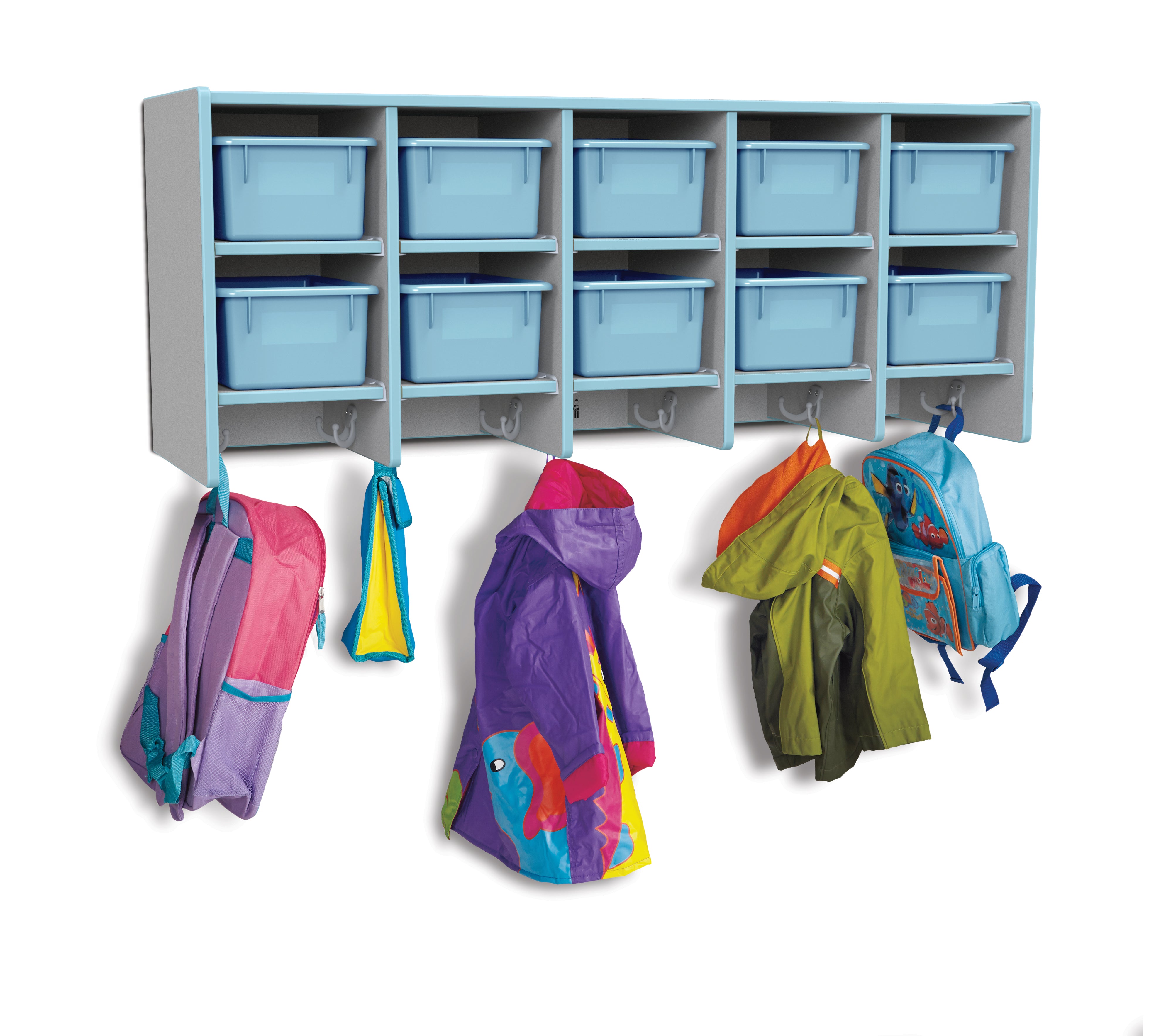 Rainbow Accents® 10 Section Wall Mount Coat Locker — 0771JC131.jpg