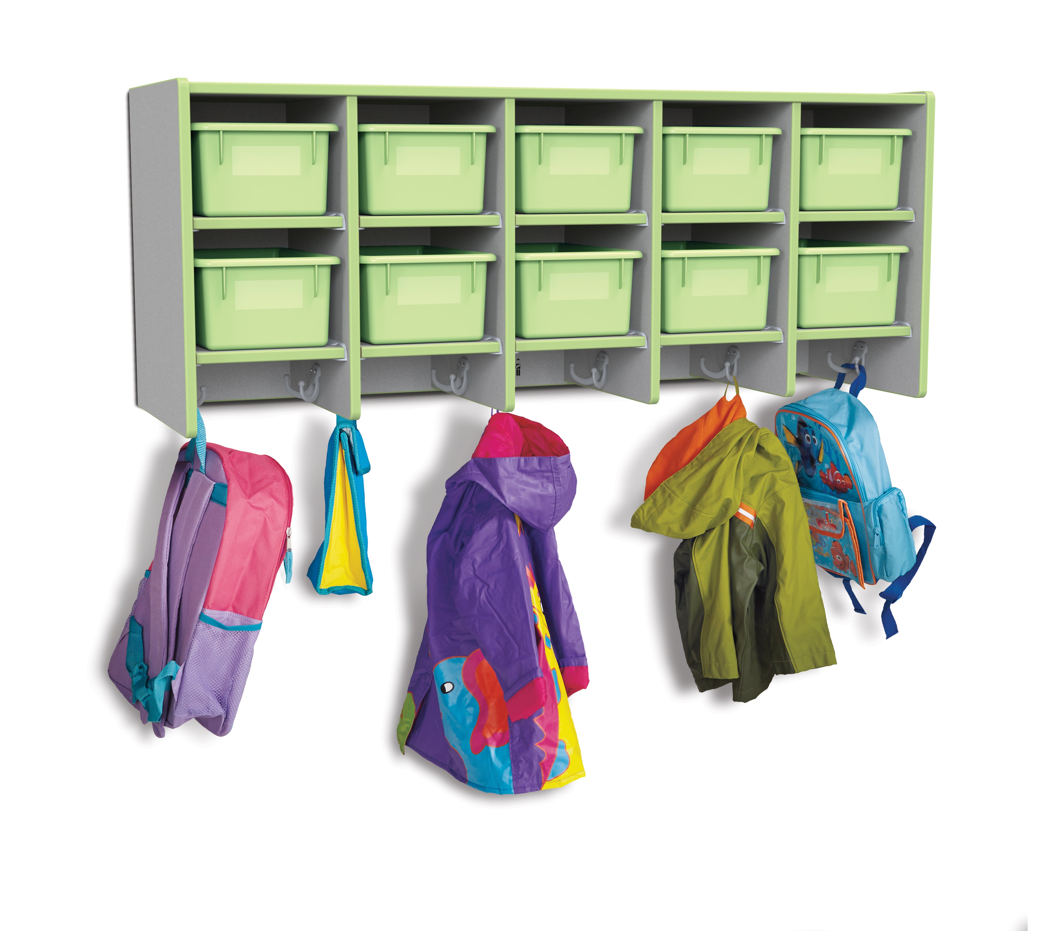 Rainbow Accents® 10 Section Wall Mount Coat Locker — 0771JC130.jpg