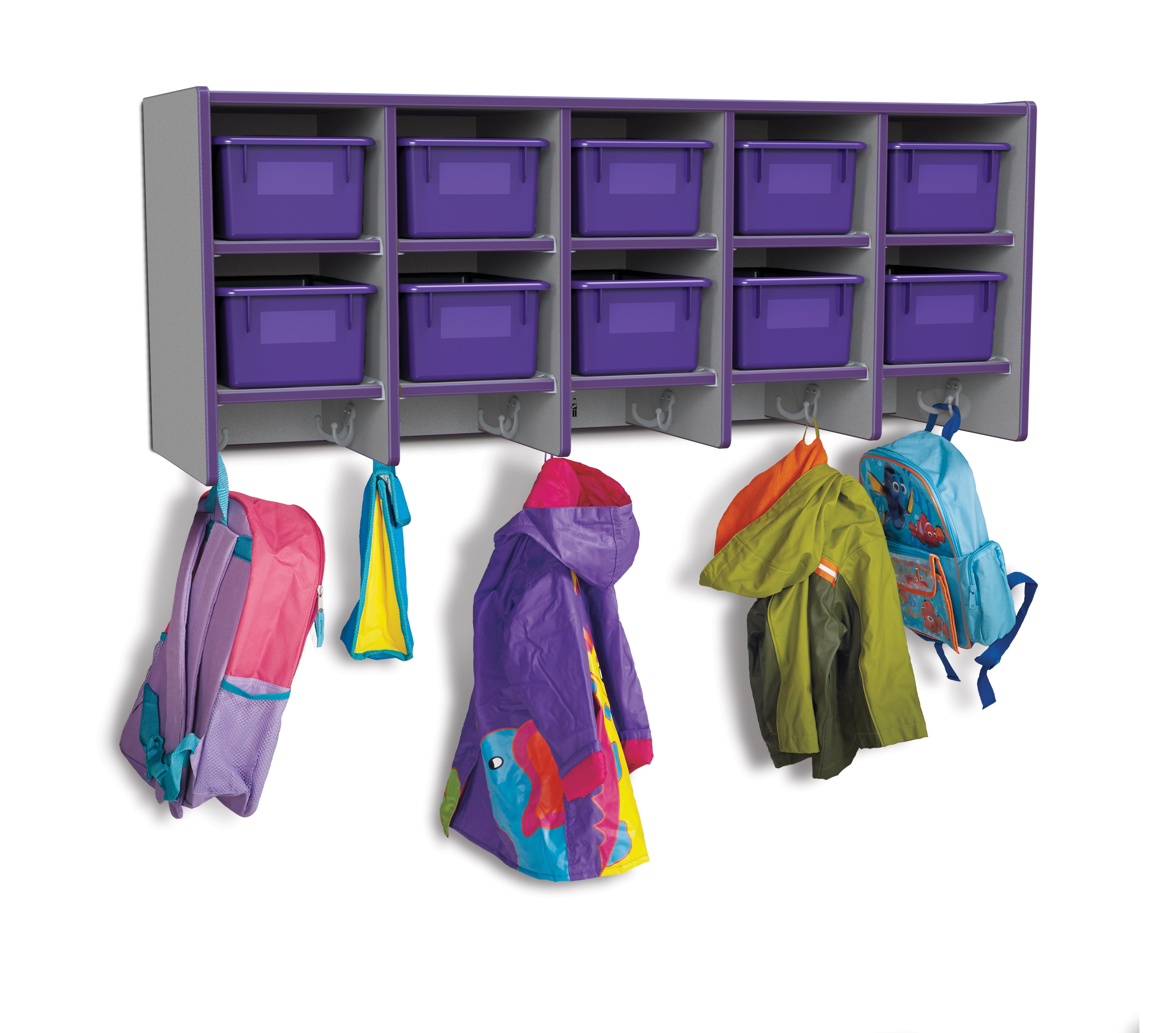 Rainbow Accents® 10 Section Wall Mount Coat Locker — 0771JC004.jpg