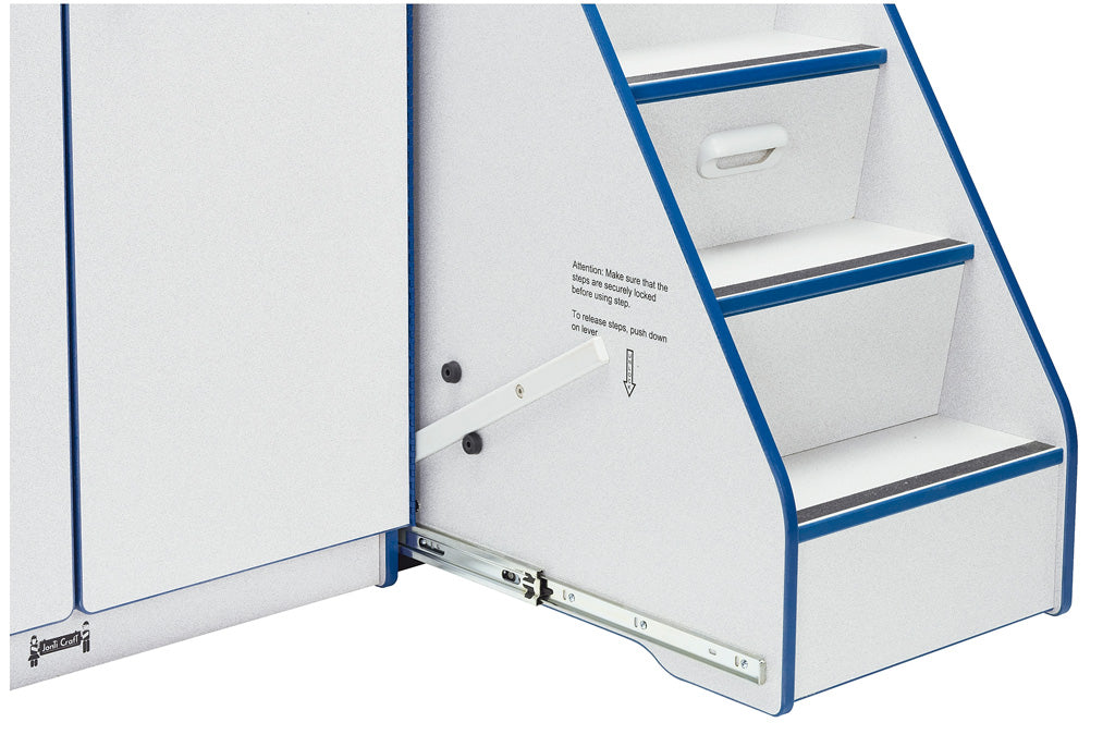 Rainbow Accents® Diaper Changer with Stairs — 5148JC003_stairlock_out.jpg