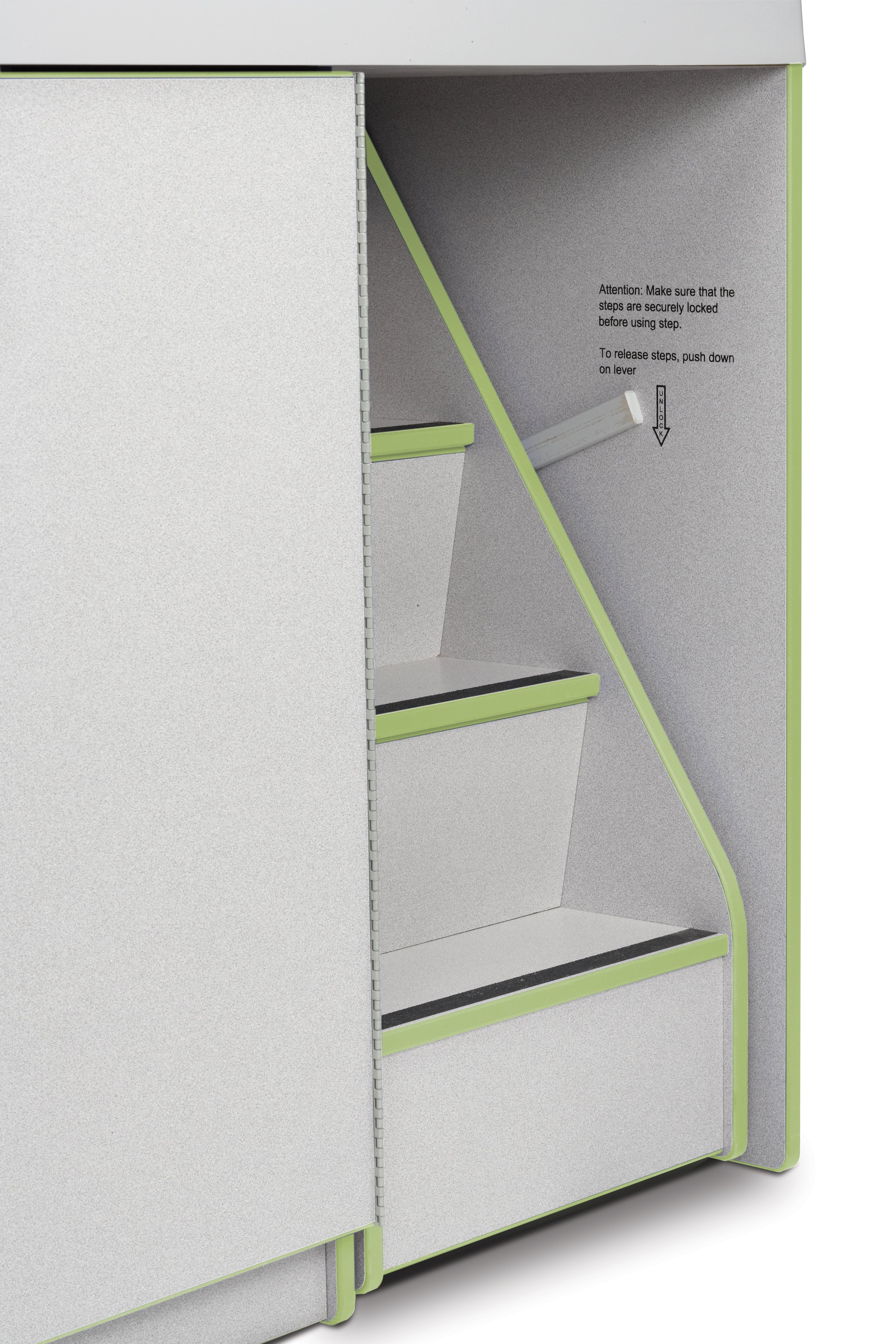 Rainbow Accents® Diaper Changer with Stairs — 5148JC130_stairlock_in.jpg