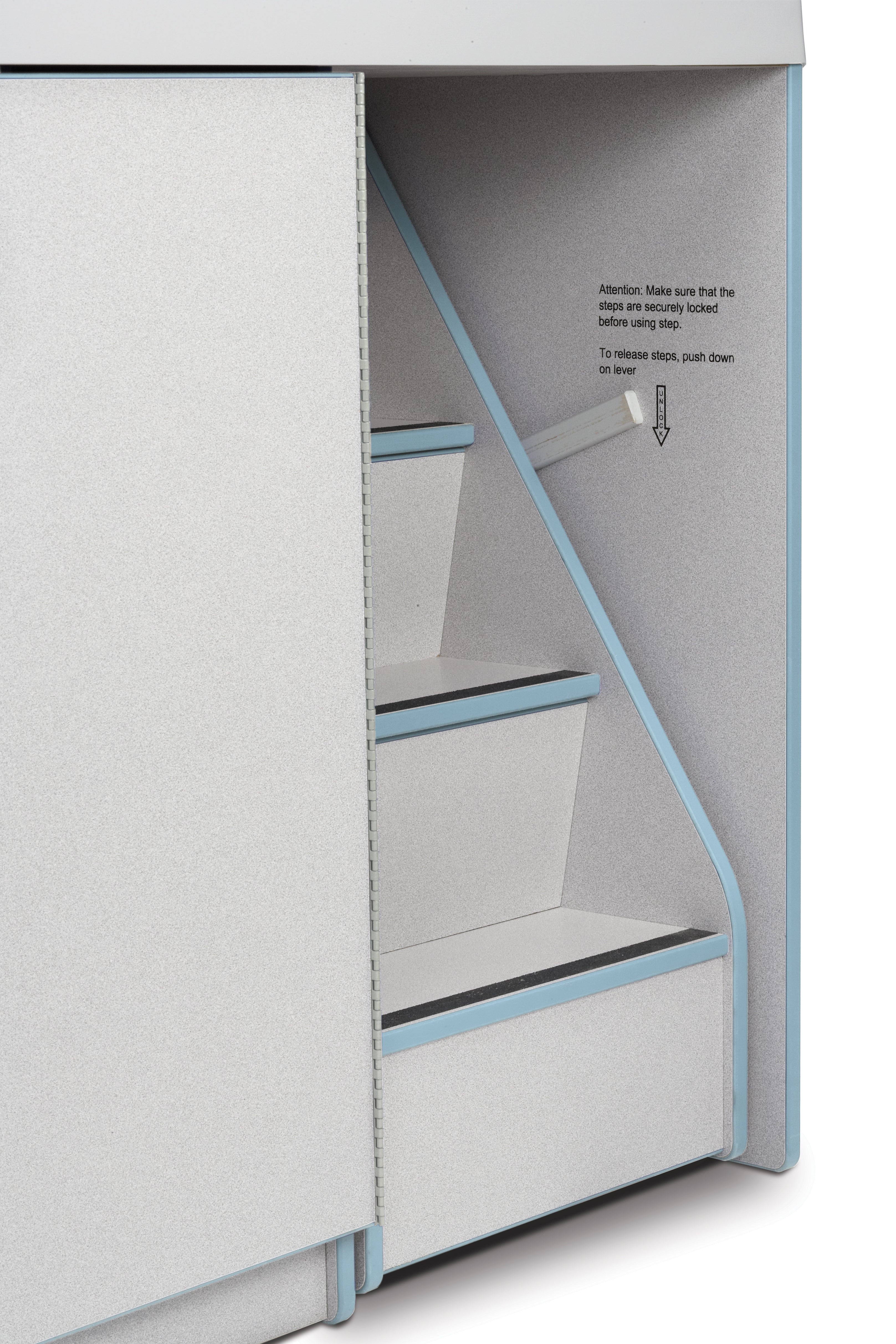 Rainbow Accents® Diaper Changer with Stairs — 5148JC131_stairlock_in.jpg