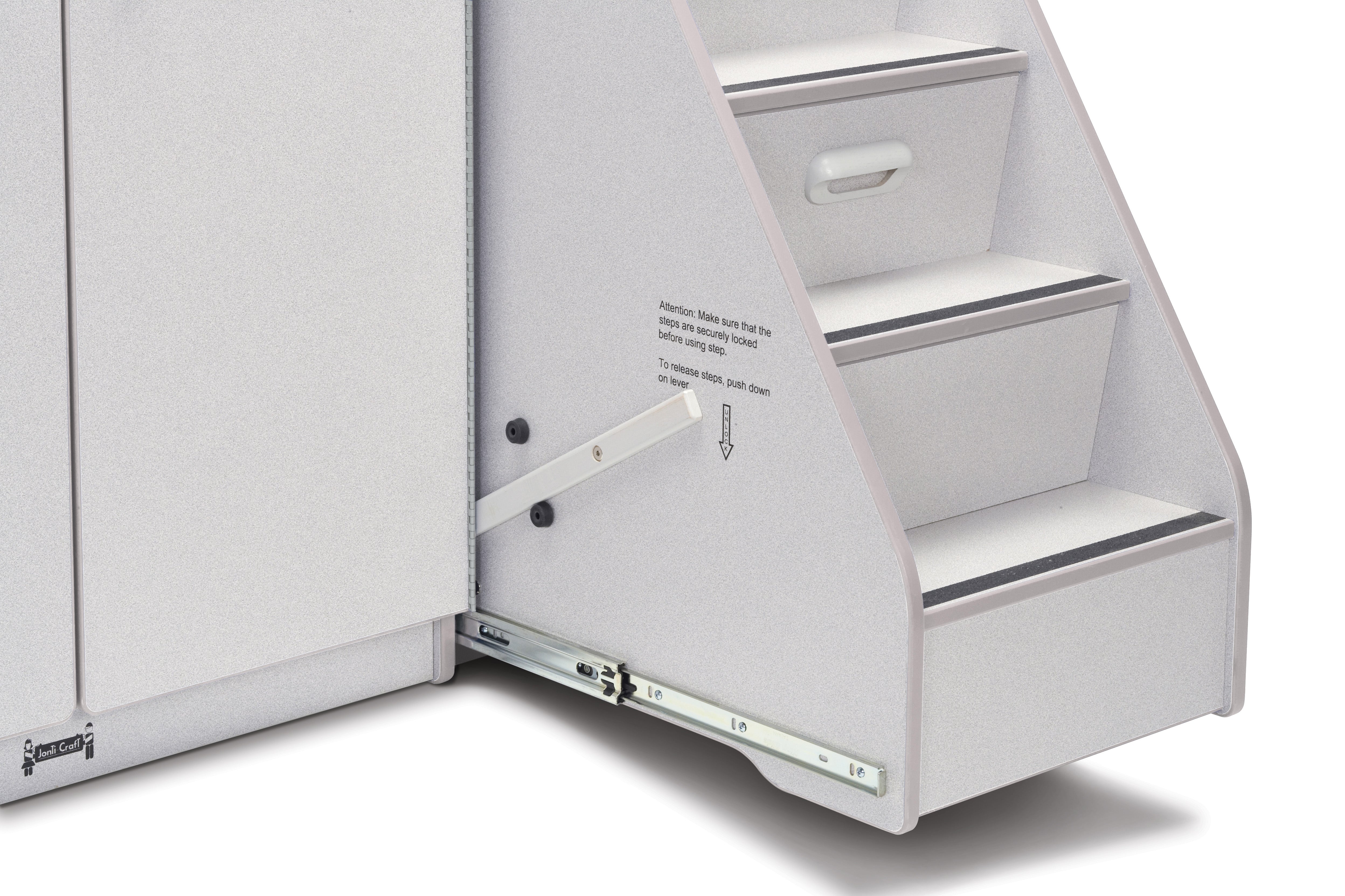 Rainbow Accents® Diaper Changer with Stairs — 5148JC000_stairlock_out.jpg