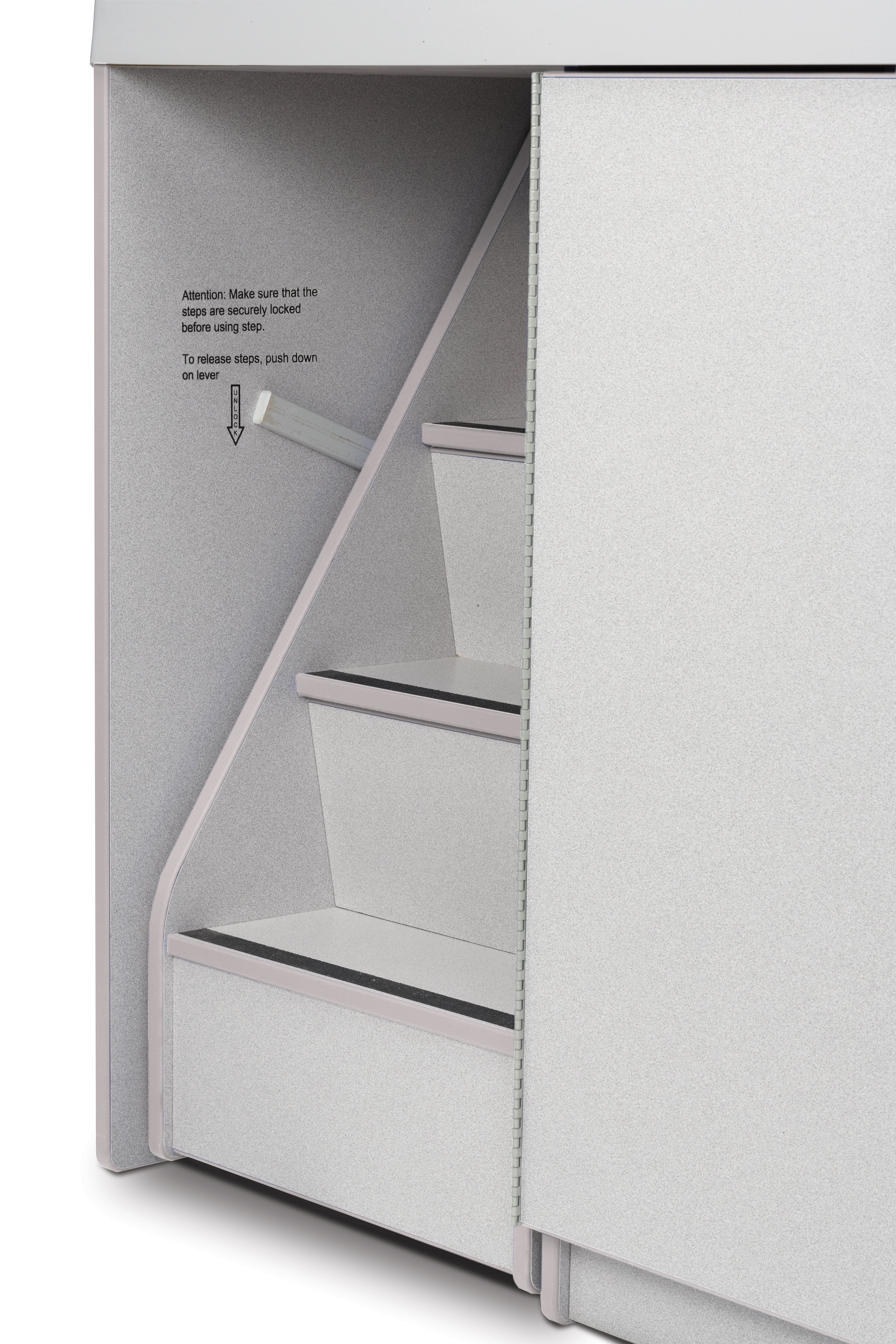 Rainbow Accents® Diaper Changer with Stairs — 5145JC000_stairlock_in.jpg