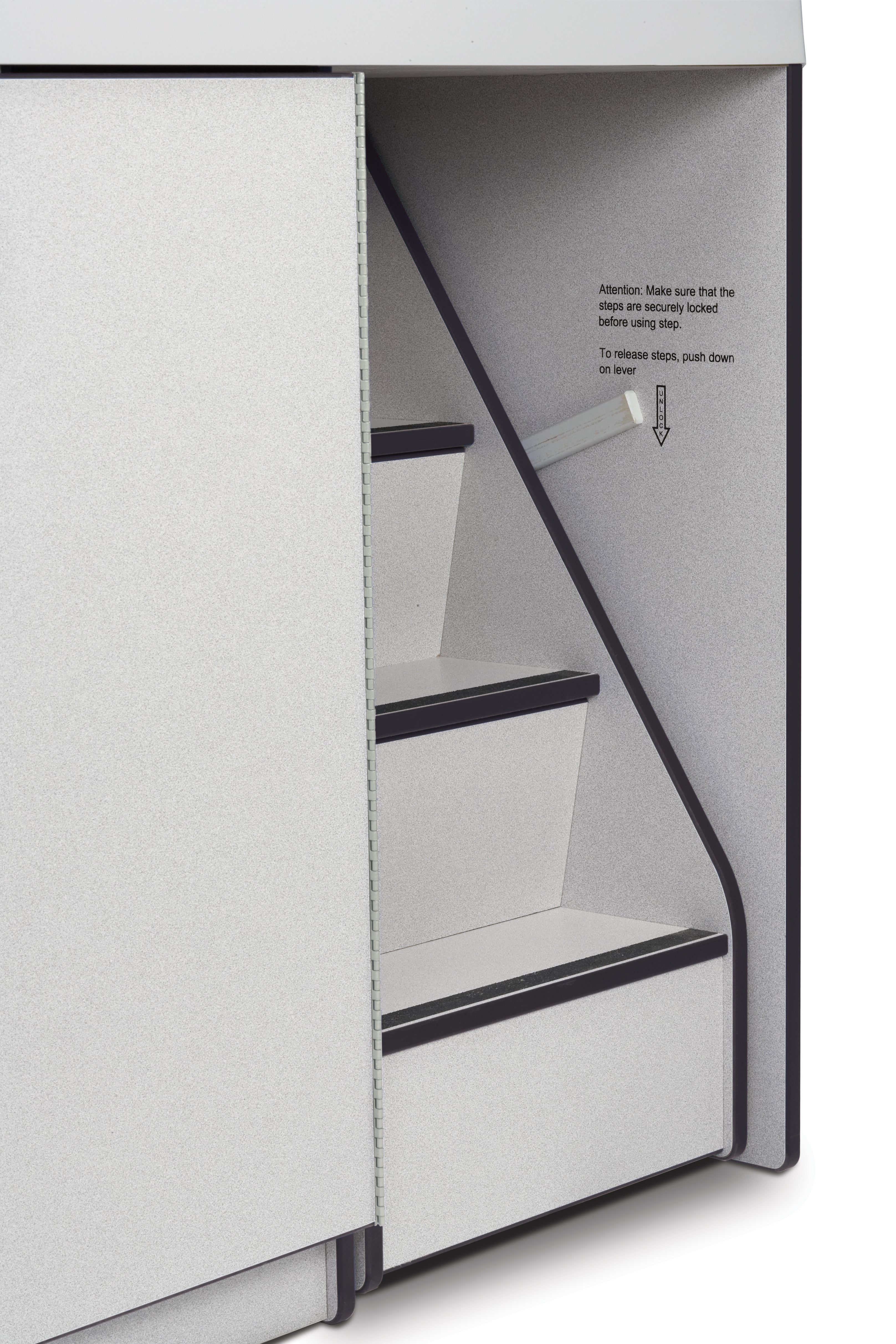 Rainbow Accents® Diaper Changer with Stairs — 5148JC180_stairlock_in.jpg