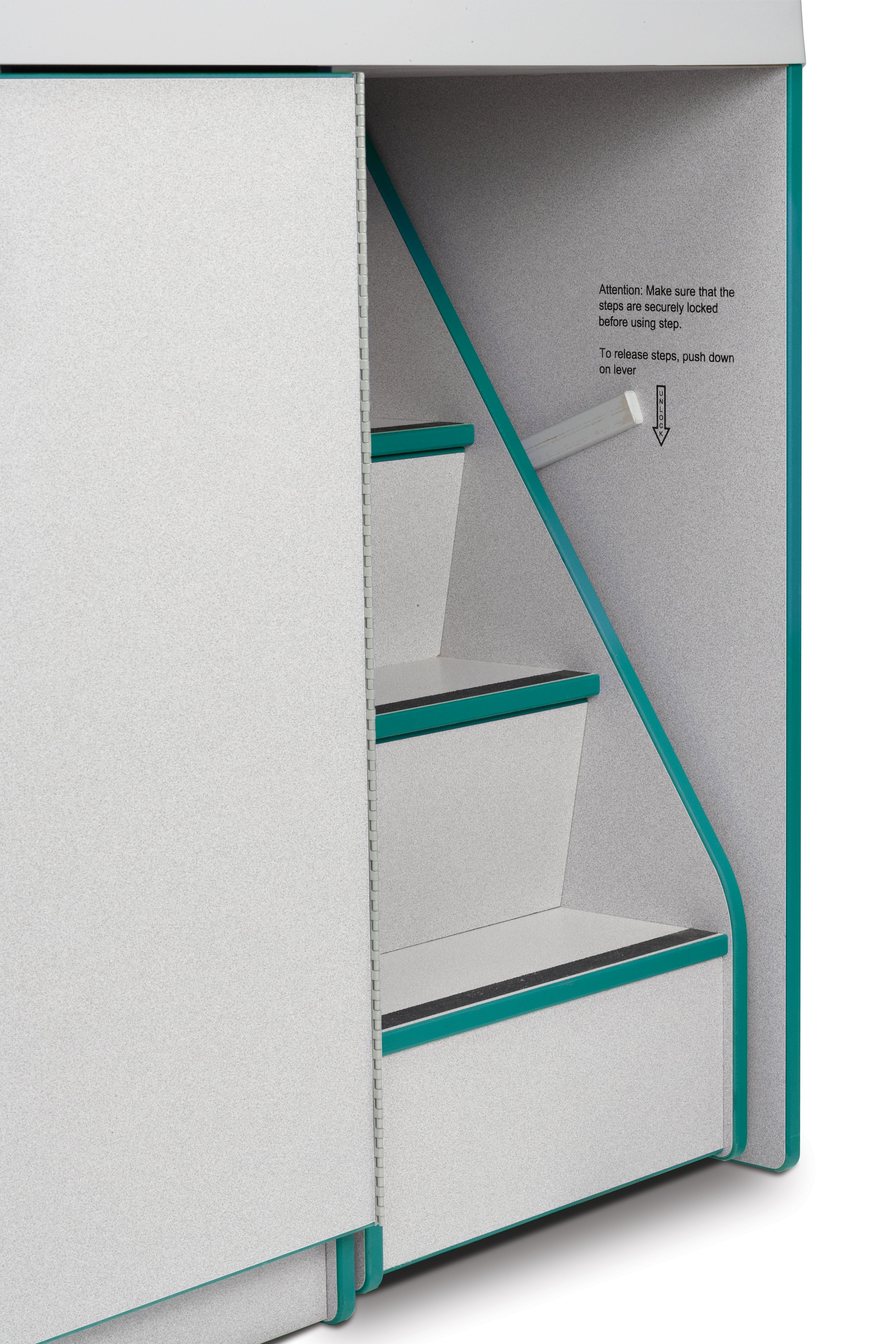Rainbow Accents® Diaper Changer with Stairs — 5148JC005_stairlock_in.jpg