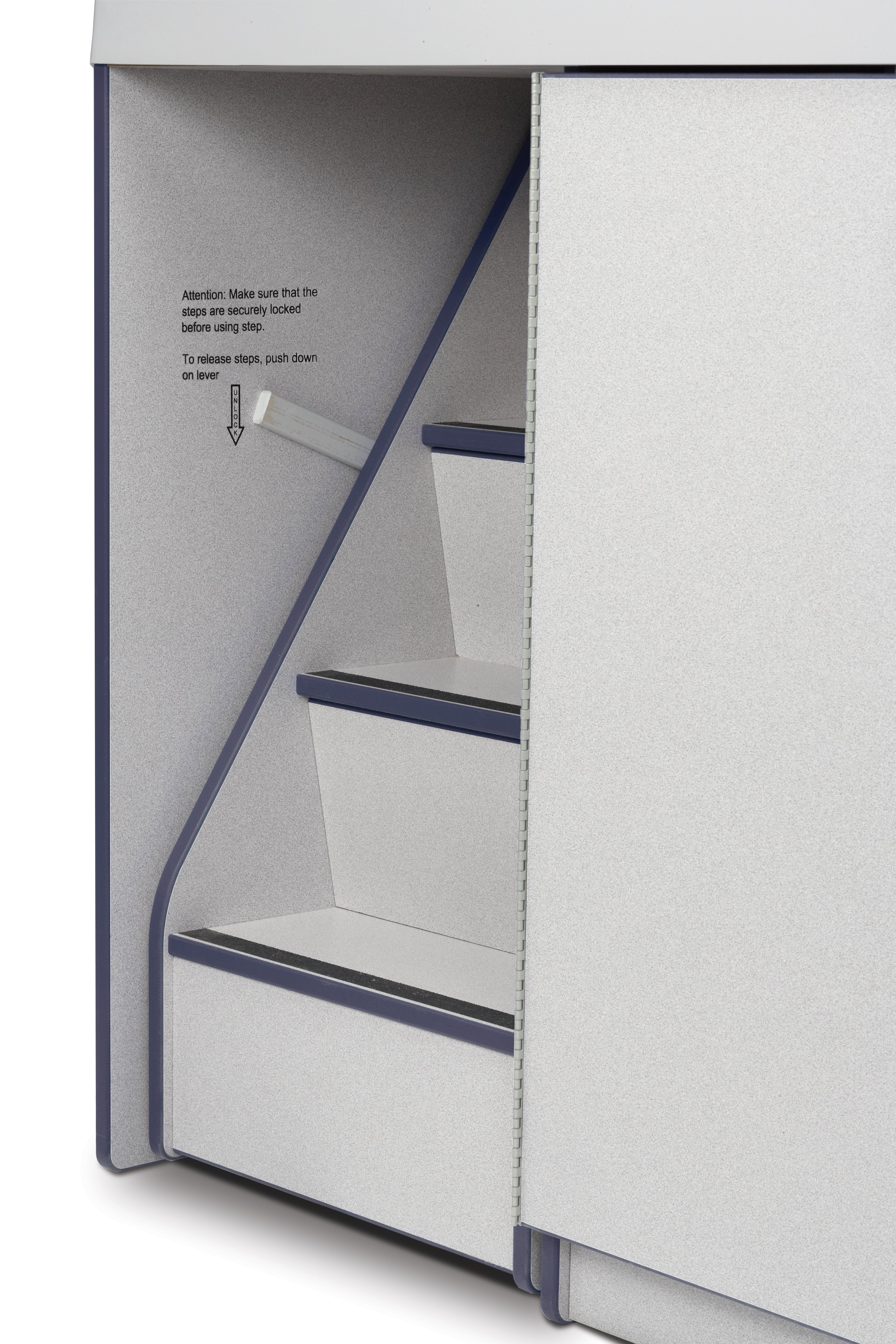 Rainbow Accents® Diaper Changer with Stairs — 5145JC112_stairlock_in.jpg