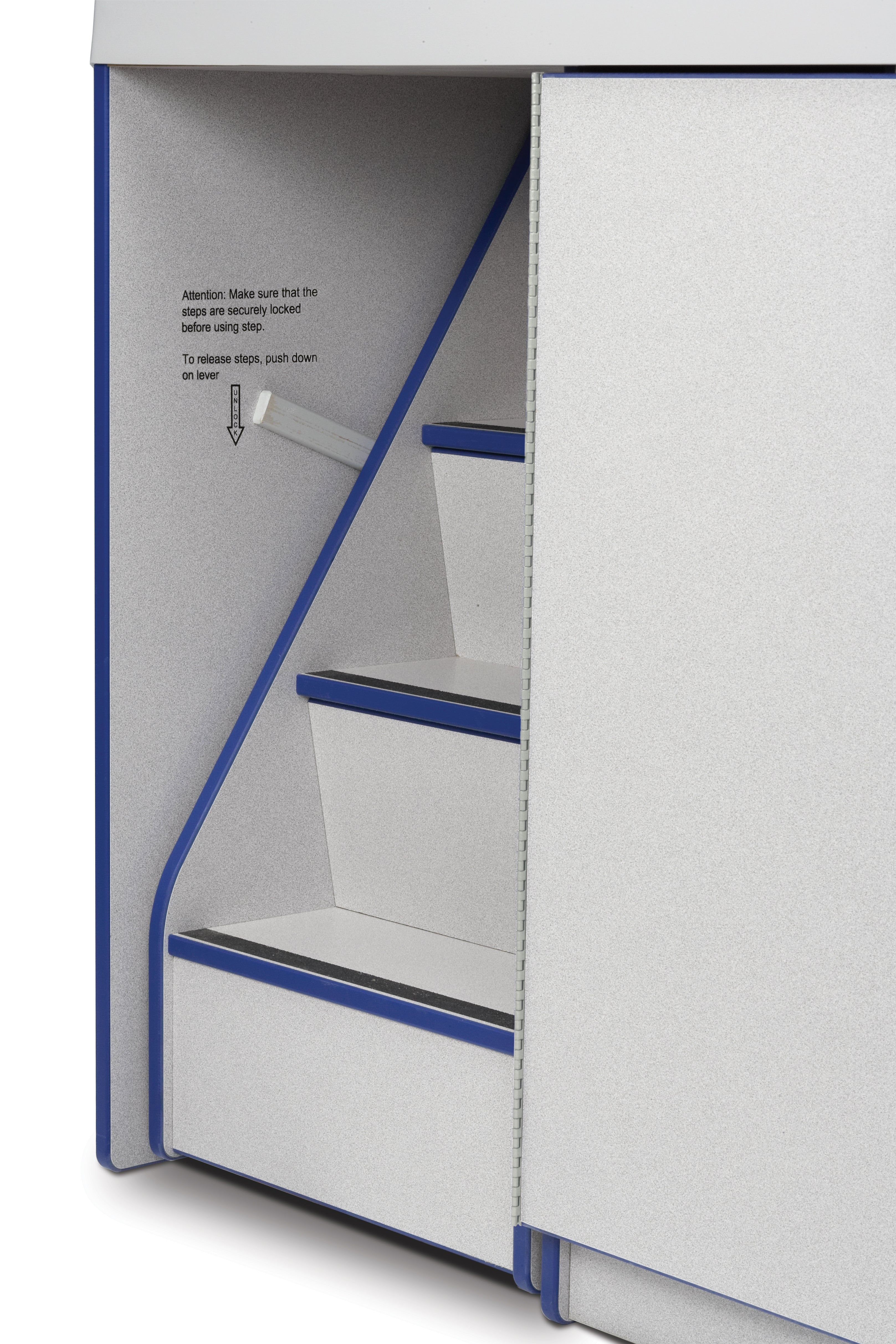 Rainbow Accents® Diaper Changer with Stairs — 5145JC003_stairlock_in.jpg