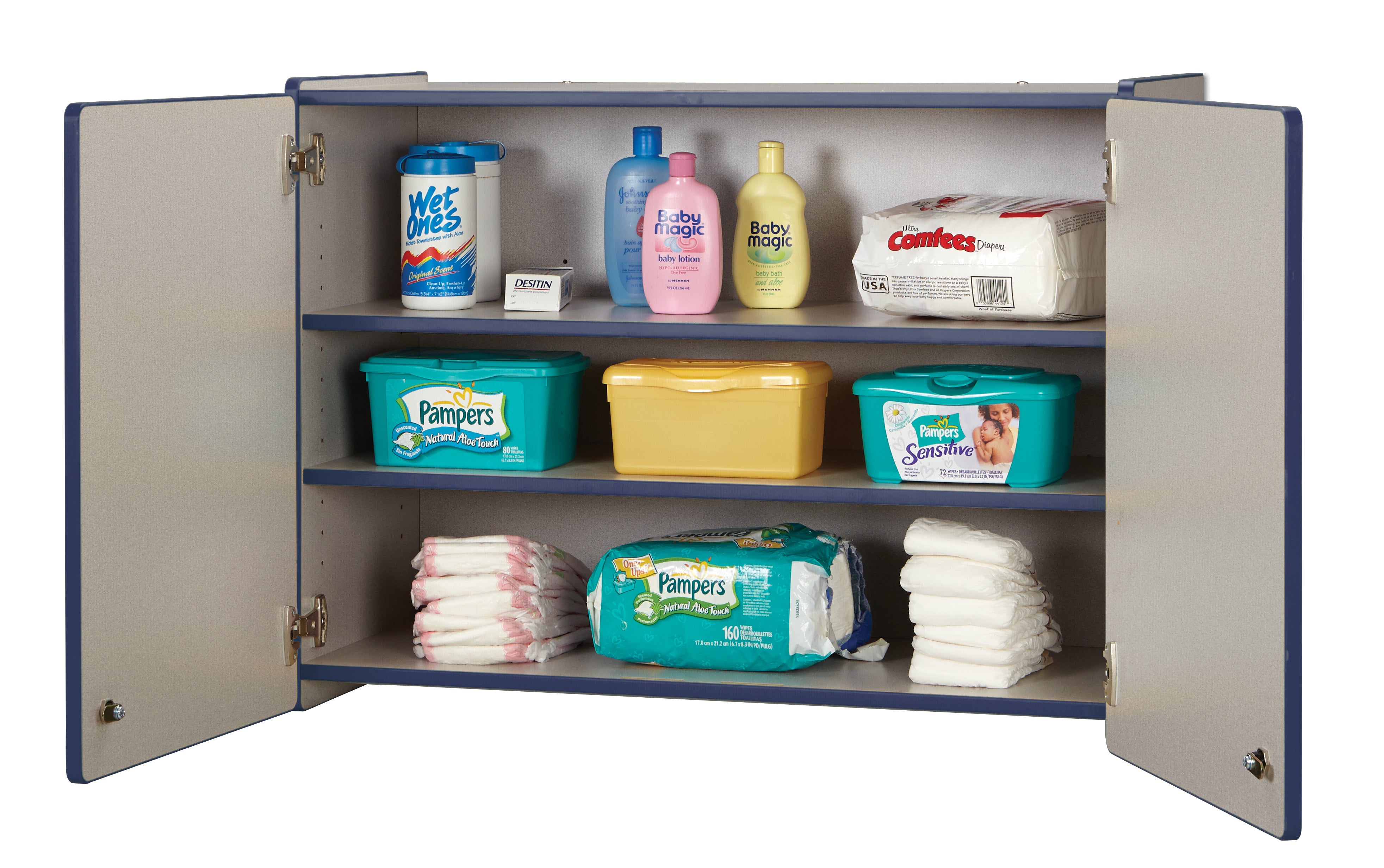 Rainbow Accents® Lockable Wall Cabinet — 0945JC112_open.jpg