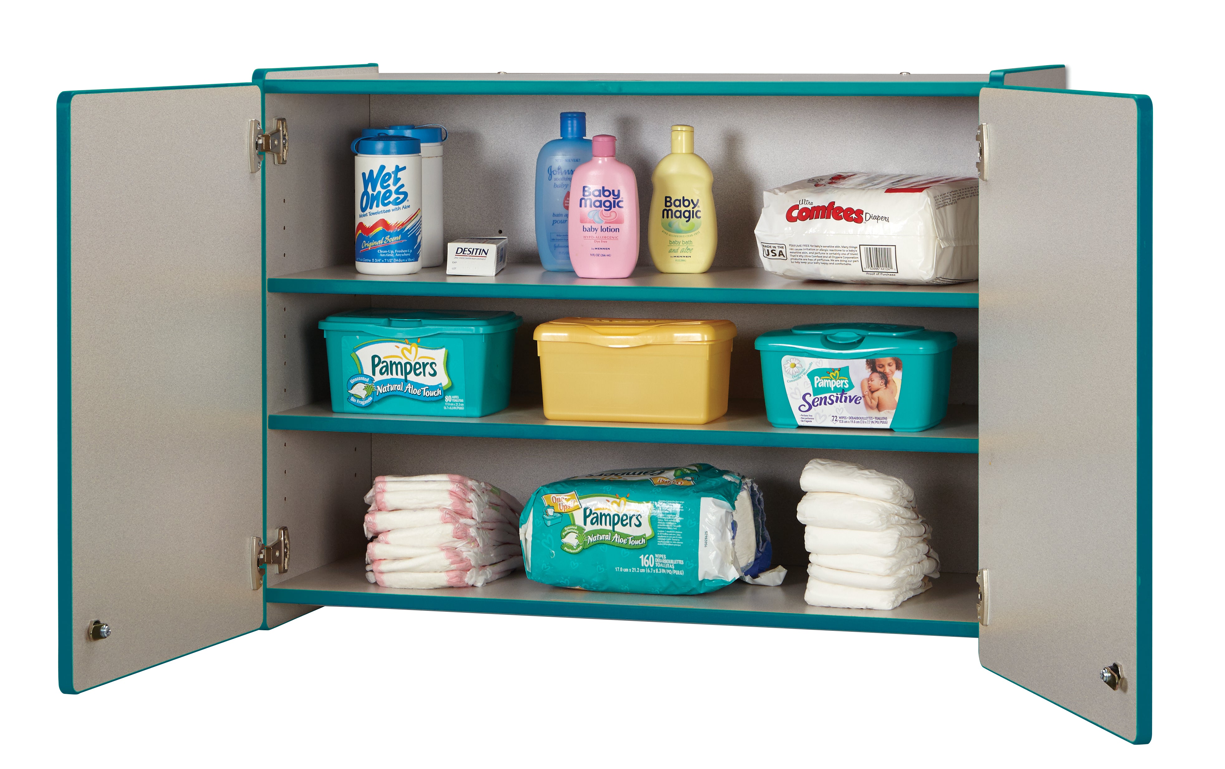Rainbow Accents® Lockable Wall Cabinet — 0945JC005_open.jpg