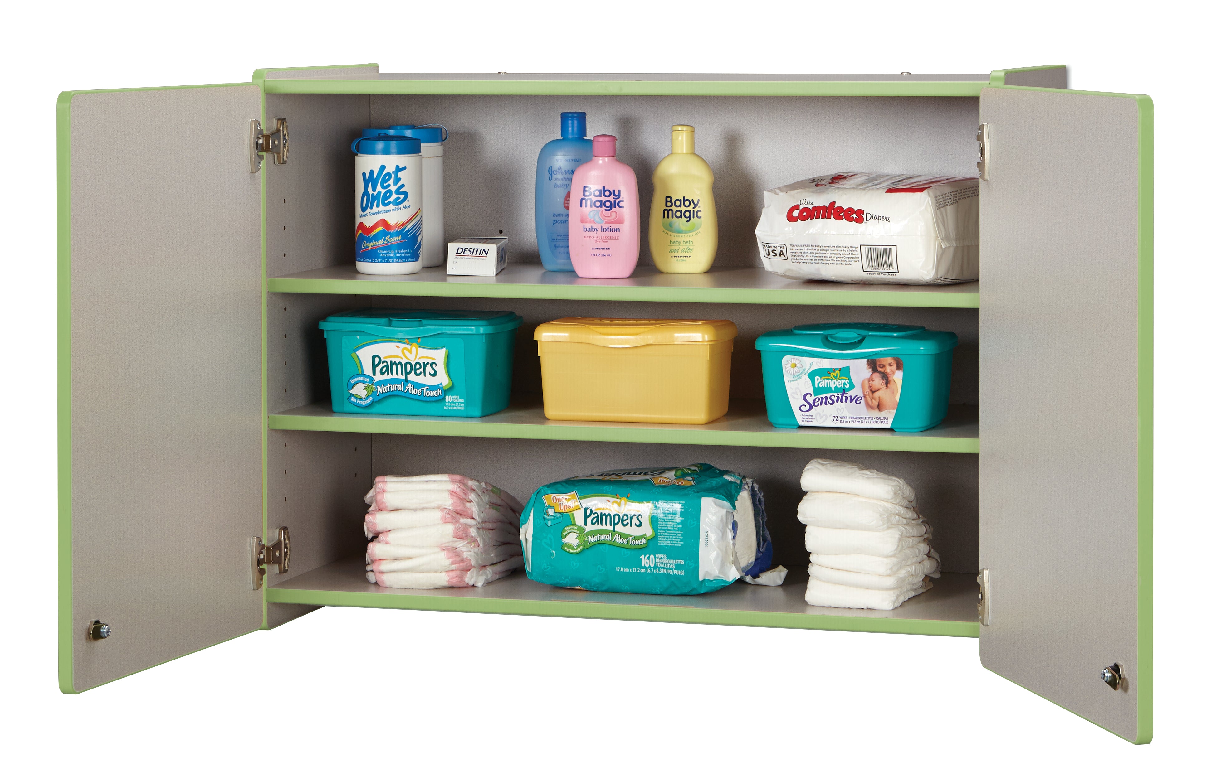 Rainbow Accents® Lockable Wall Cabinet — 0945JC130_open.jpg