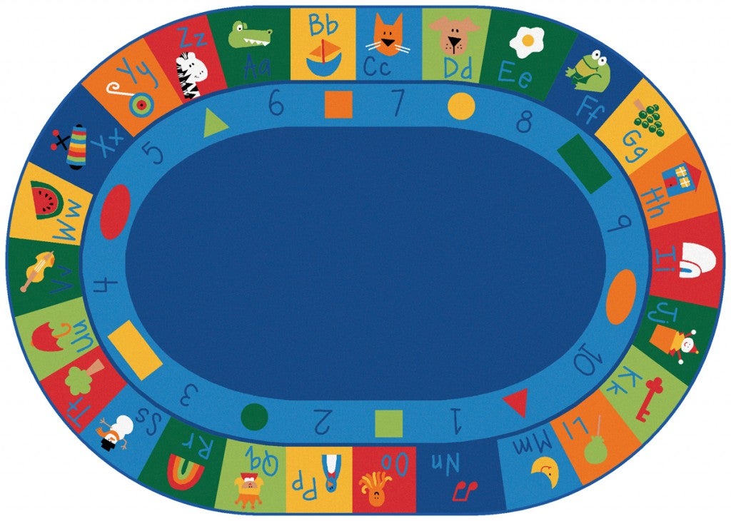 Learning Blocks Carpet Oval — SKU 7008