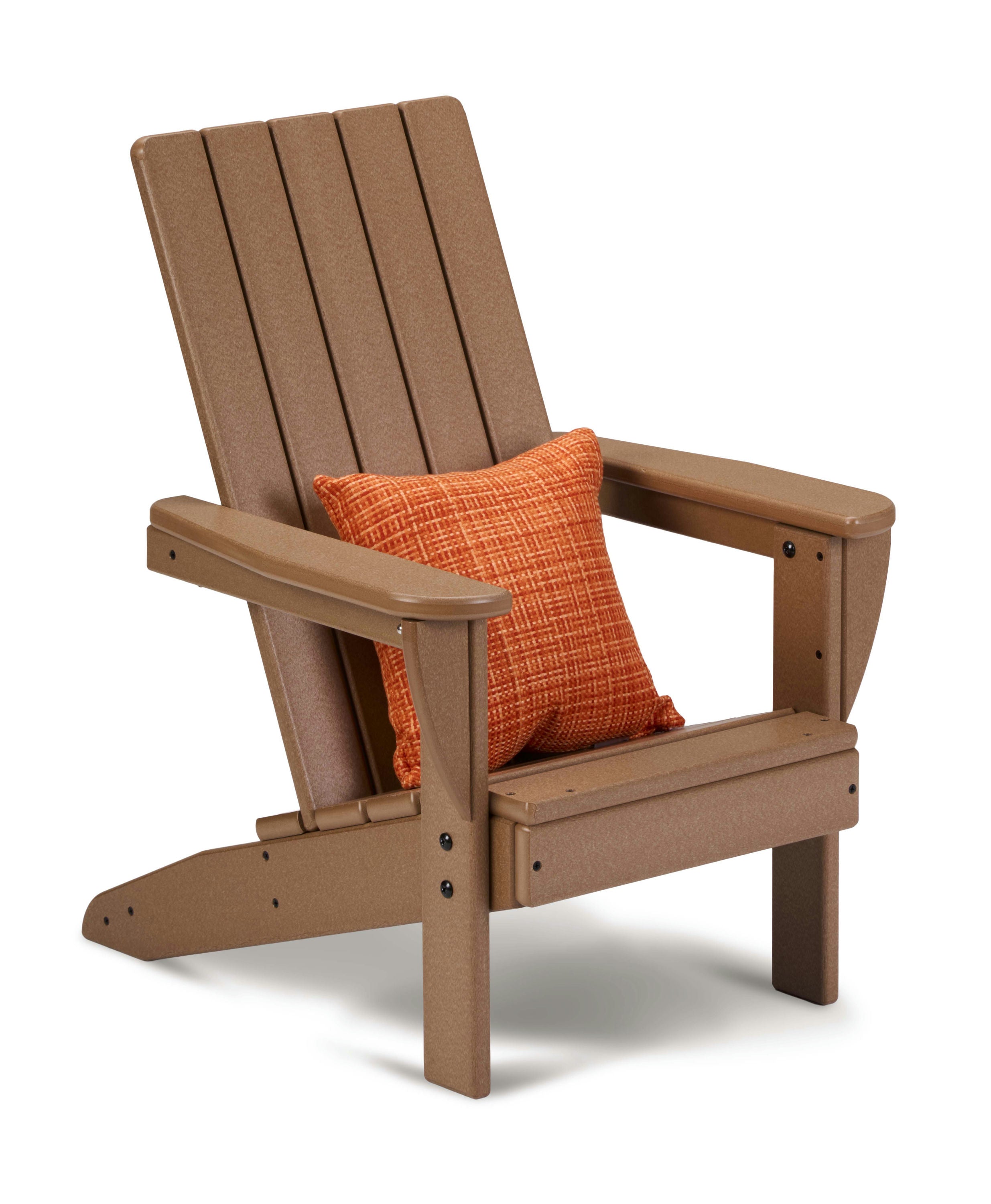 EverPlay® EverPlay® Kids HDPE Plastic Brown Adirondack Outdoor Patio Chair