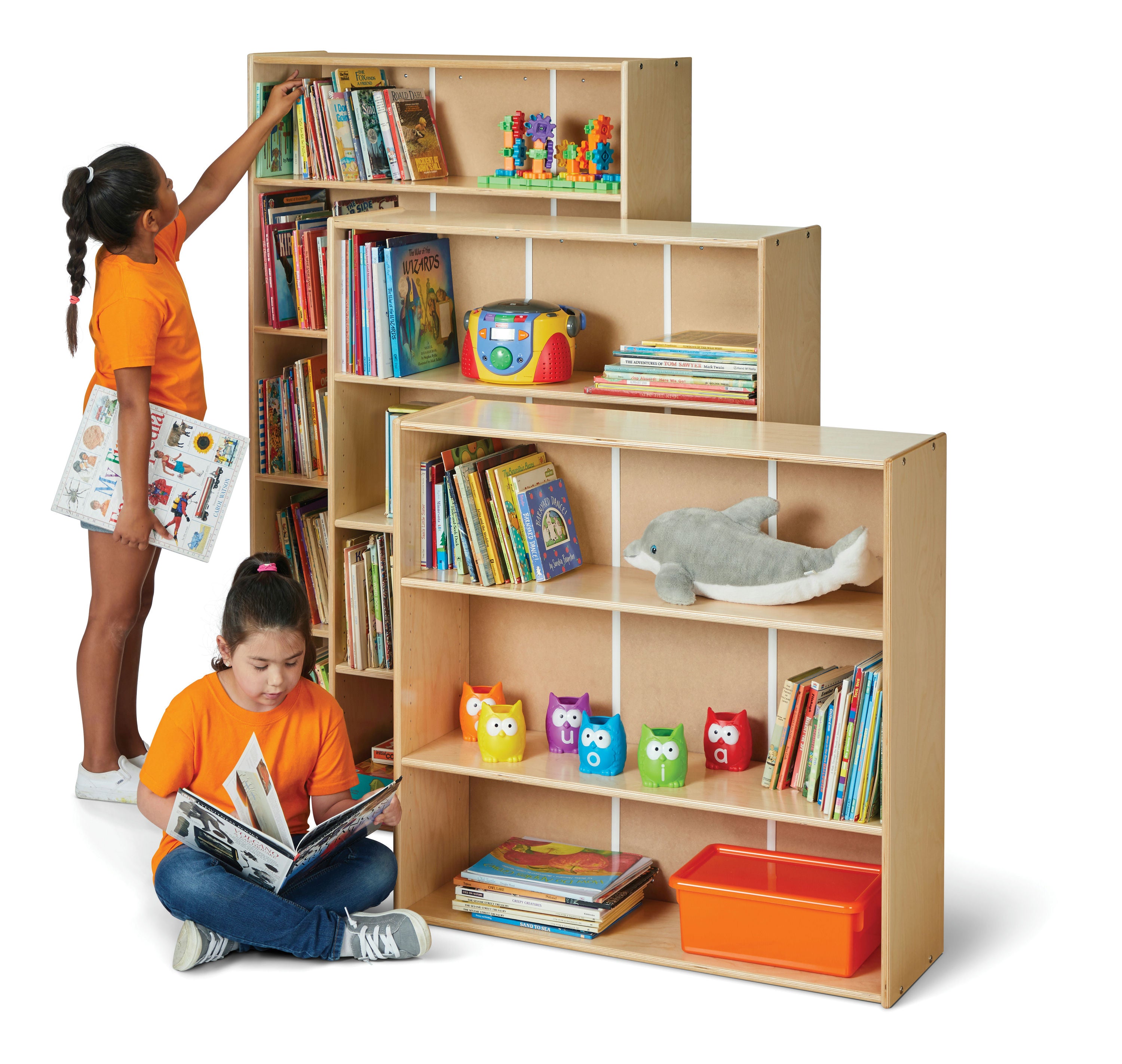 Young Time® Tall Adjustable Shelf Bookcase — 7116YT_7117YT_7118YT_wkids.jpg