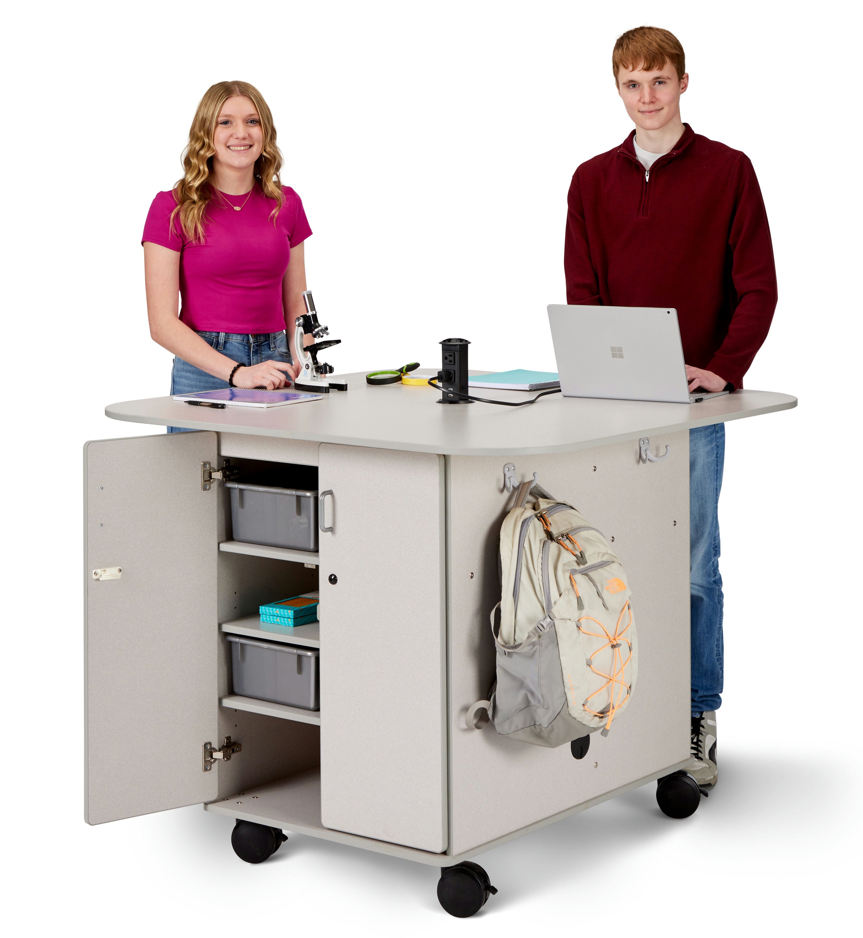 Rainbow Accents® Gray Counter Height Classroom STEM Table