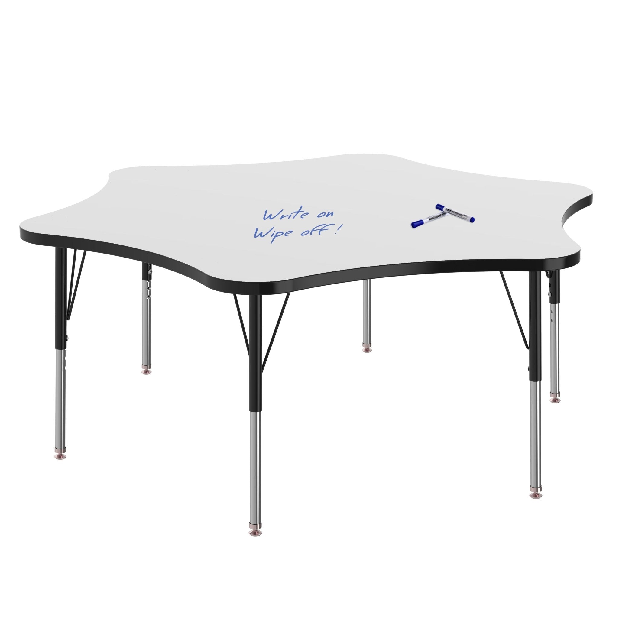 MG2200 Series 6-Star Activity Tables — Whiteboard — representative whiteboard tabletop; size and finish options vary
