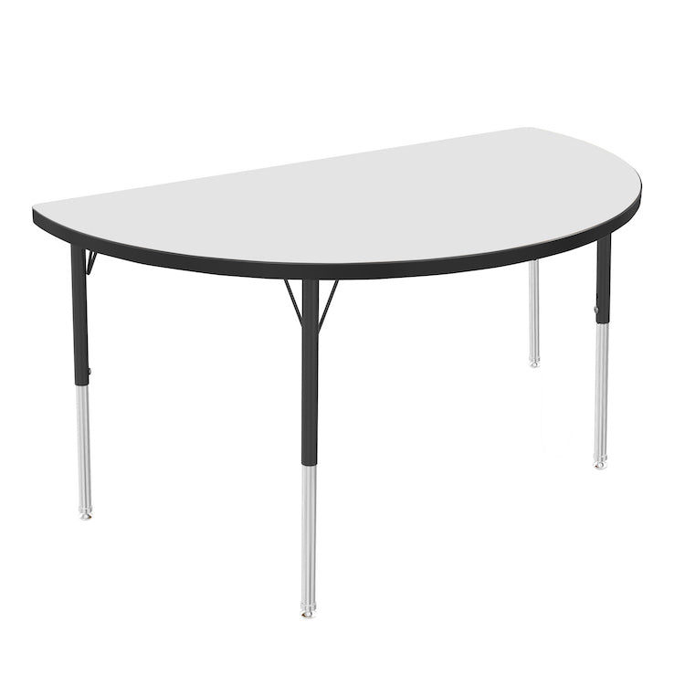 MG2200 Series Half-Round Activity Tables — Whiteboard — representative whiteboard tabletop; size and finish options vary