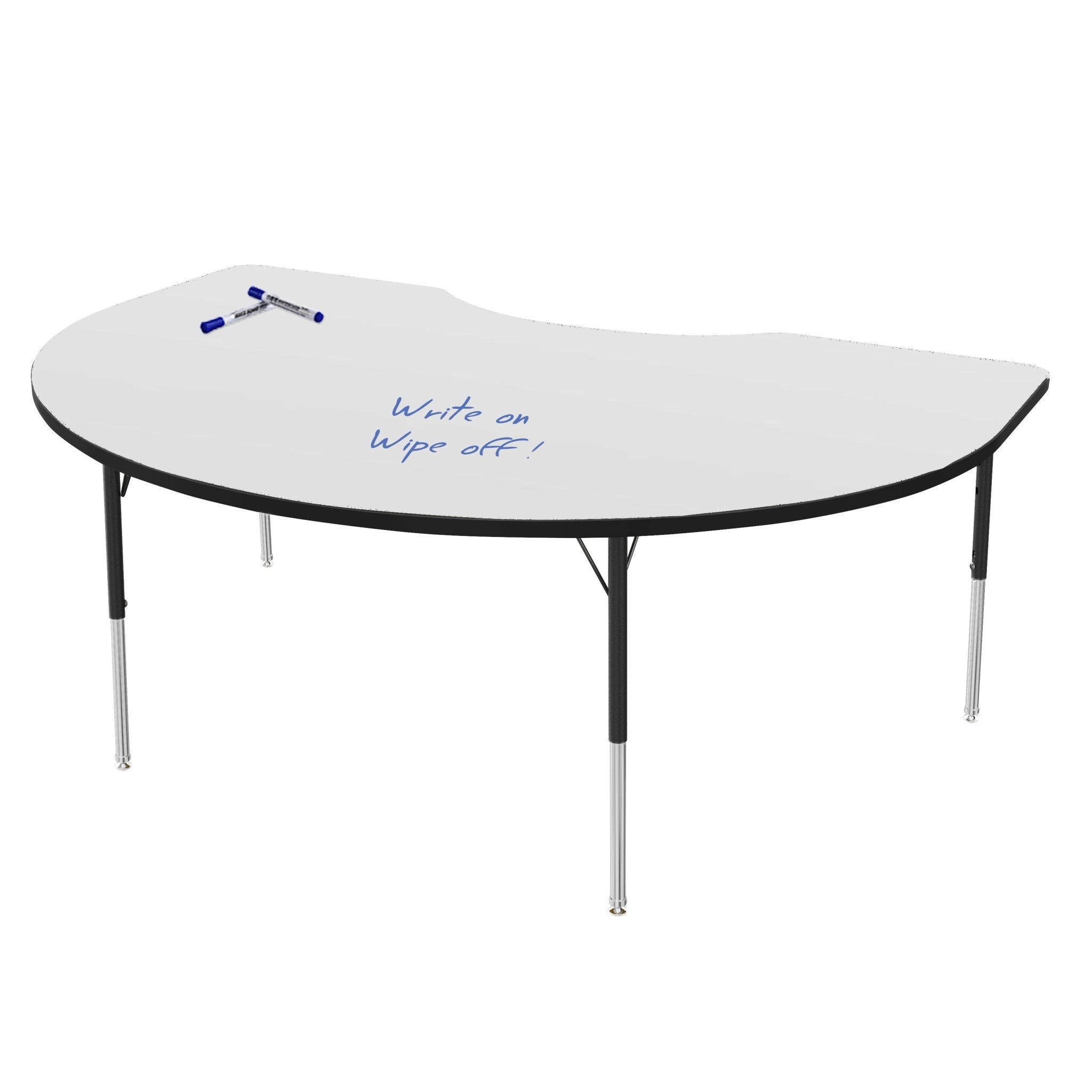 MG2200 Series Kidney Activity Tables — Whiteboard — representative whiteboard tabletop; size and finish options vary