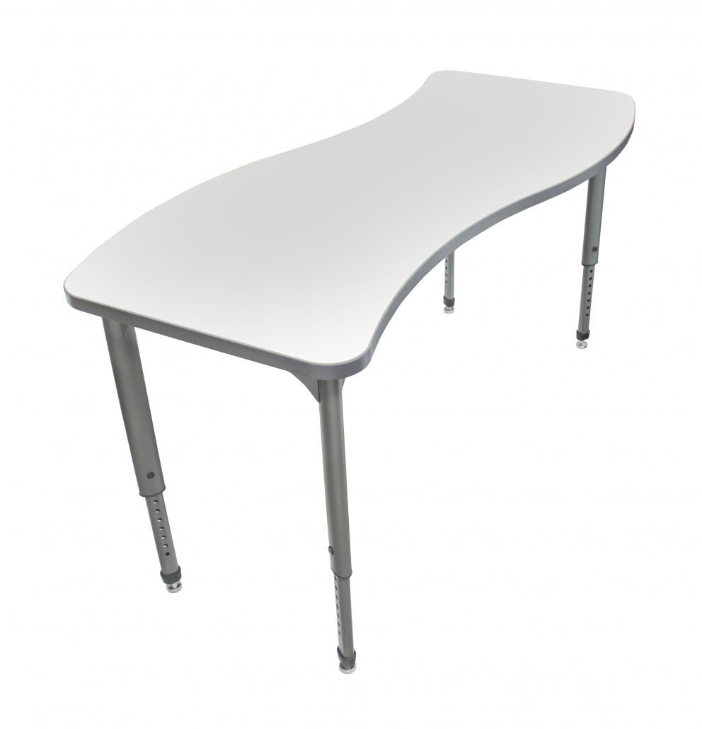 Apex™ Series Trapezoid Table — Whiteboard — representative whiteboard tabletop; size and finish options vary