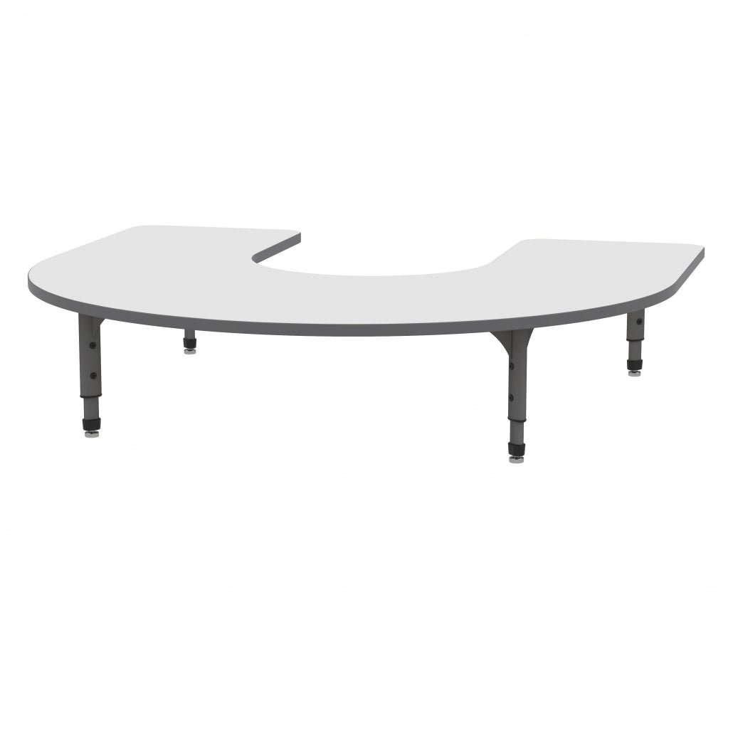Horseshoe Floor Table — Whiteboard — representative whiteboard tabletop; size and finish options vary
