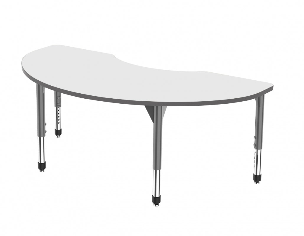 Premier™ Series Kidney Tables — Whiteboard — representative whiteboard tabletop; size and finish options vary