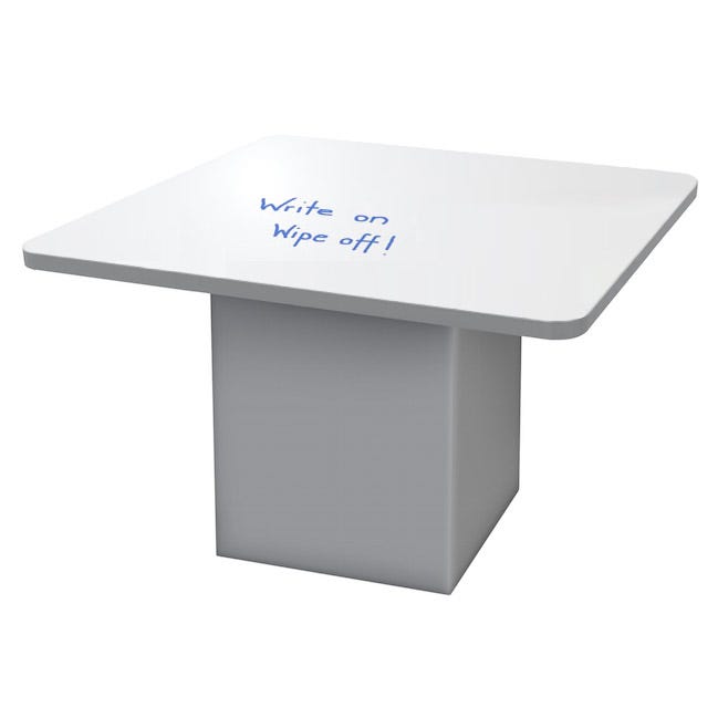 Sonik® Square Table — Whiteboard — representative whiteboard finish; configuration options vary