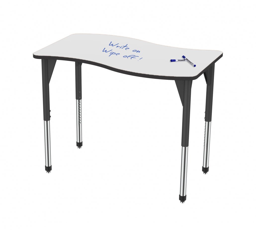 Premier™ Series Wave Tables — Whiteboard — representative whiteboard tabletop; size and finish options vary