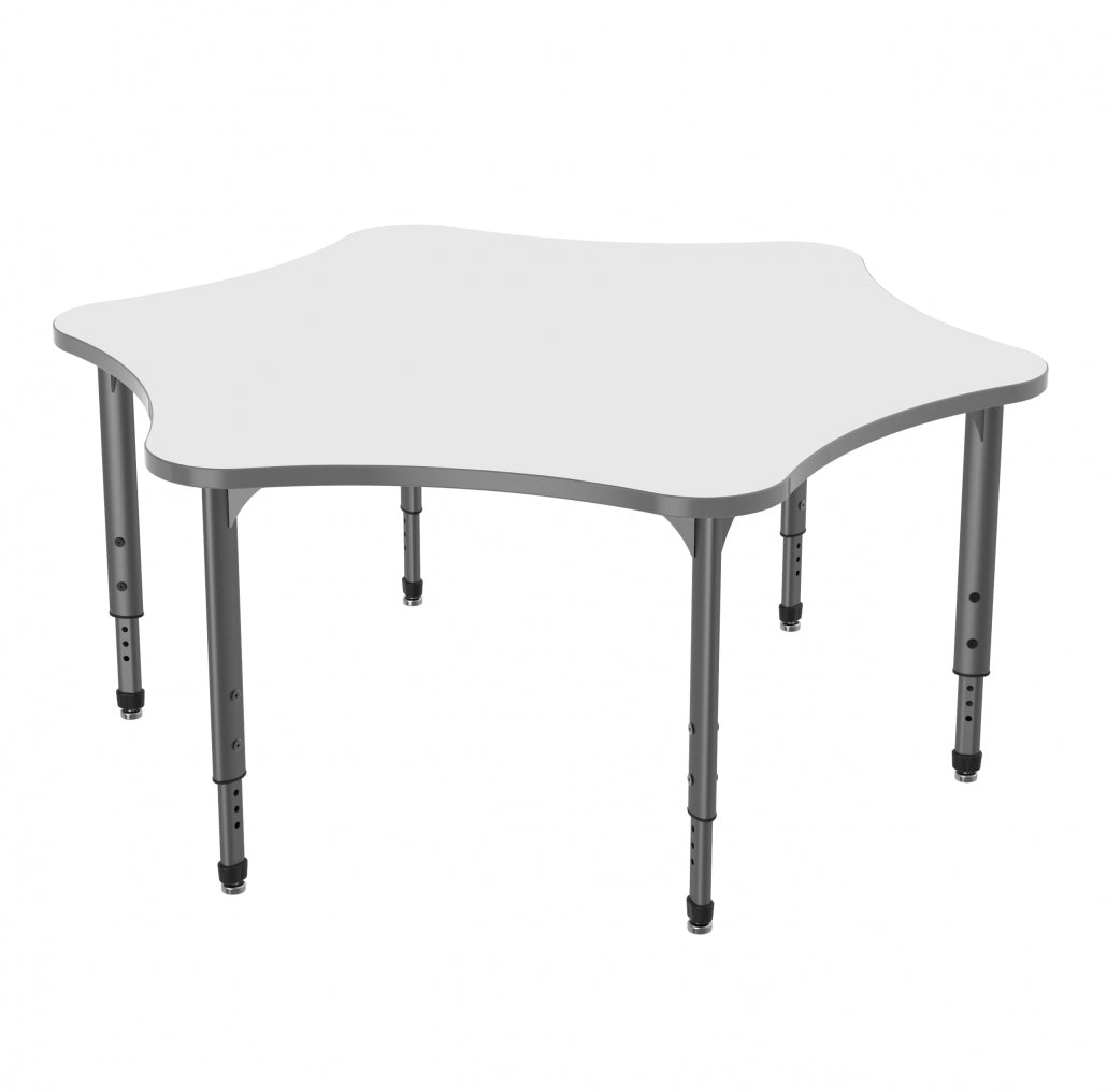 Apex™ Series 6 Star Table — Whiteboard — representative whiteboard tabletop; size and finish options vary
