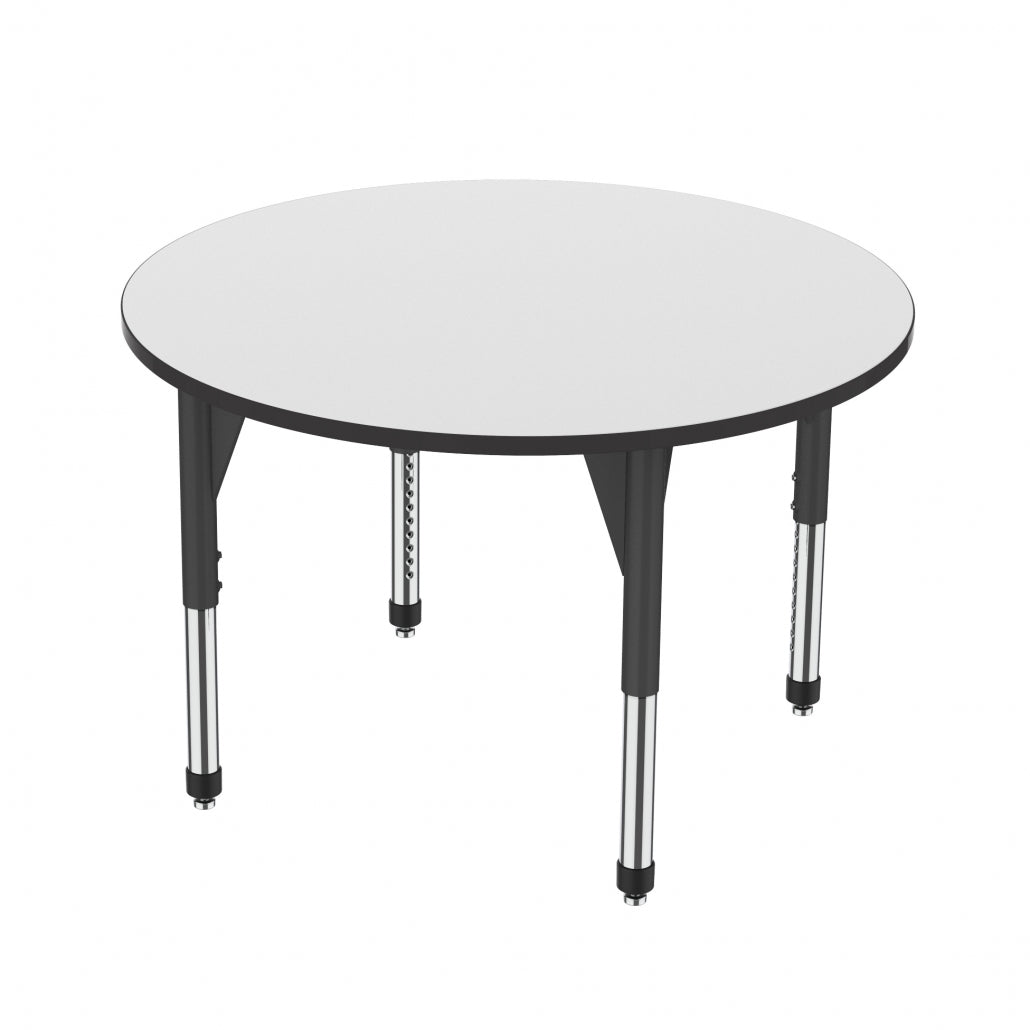 Premier™ Series Round Tables — Whiteboard — representative whiteboard tabletop; size and finish options vary