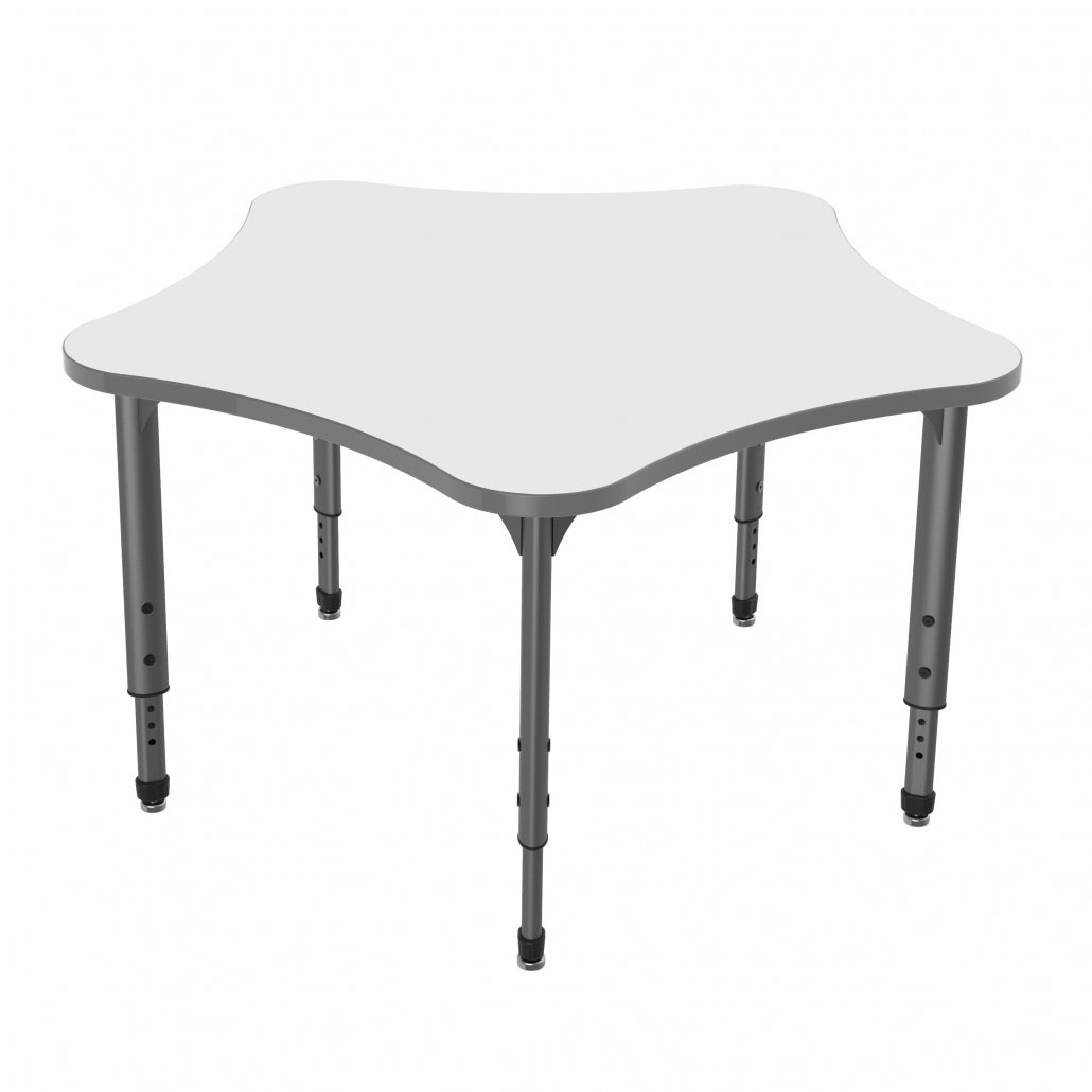 Apex™ Series 5 Star Table — Whiteboard — representative whiteboard tabletop; size and finish options vary