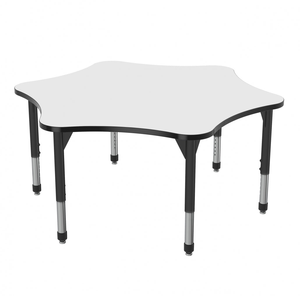 Premier™ Series 6 Star Tables — Whiteboard — representative whiteboard tabletop; size and finish options vary