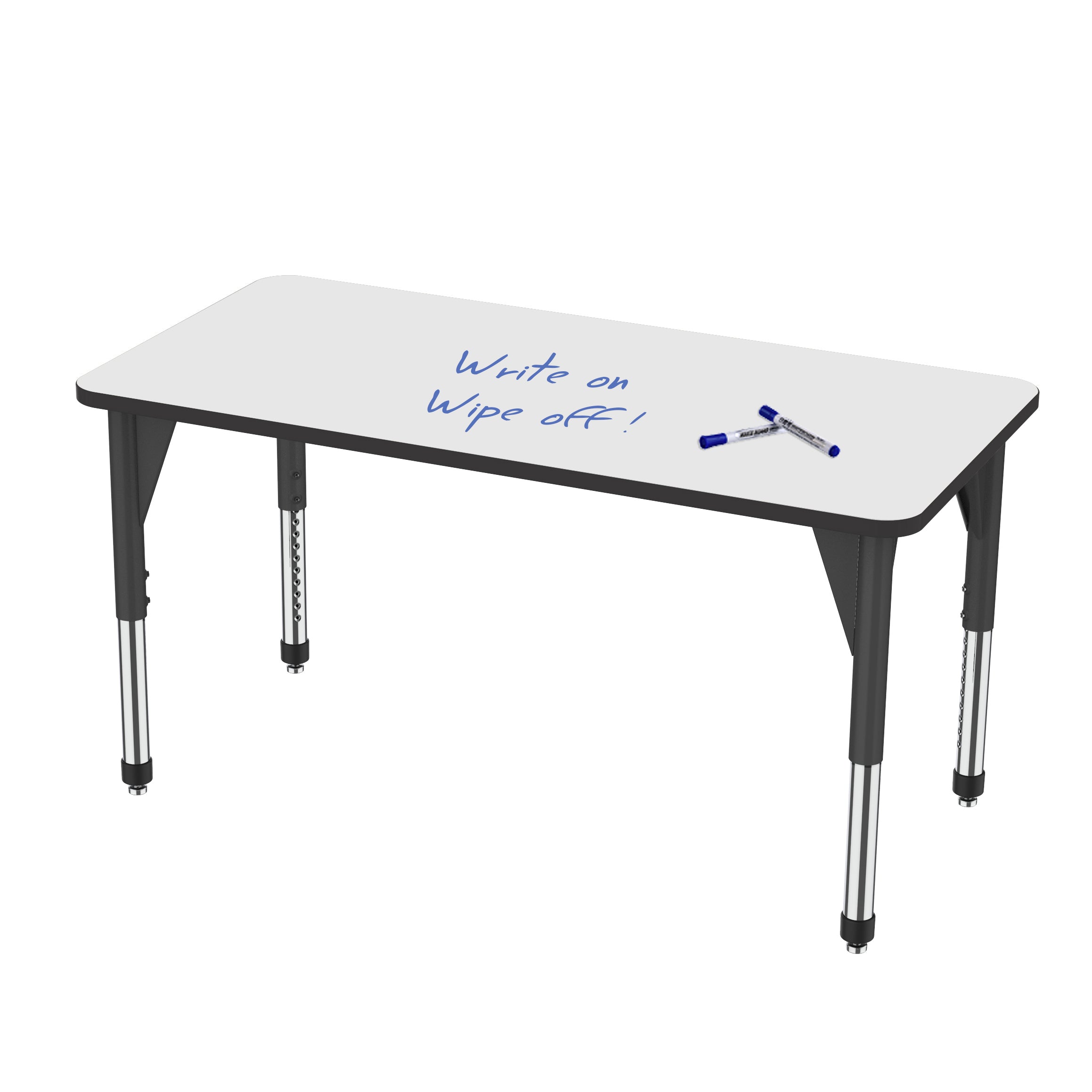 Premier™ Series Rectangle Tables — Whiteboard — representative whiteboard tabletop; size and finish options vary