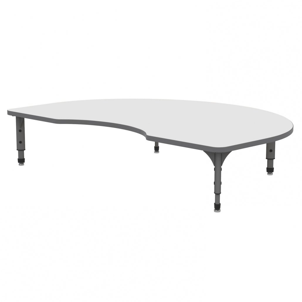 Kidney Floor Table — Whiteboard — representative whiteboard tabletop; size and finish options vary