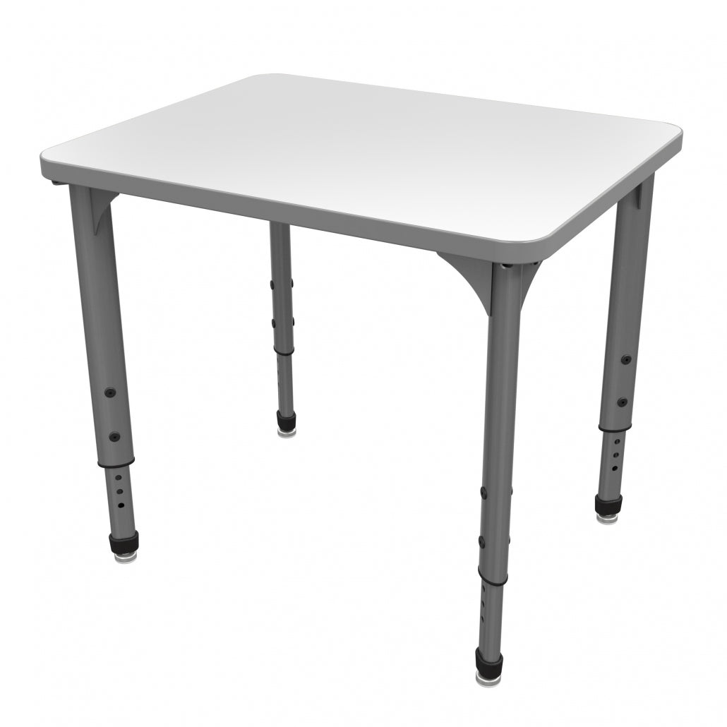 Apex™ Rectangle Student Desks — Whiteboard — representative whiteboard tabletop; size and finish options vary