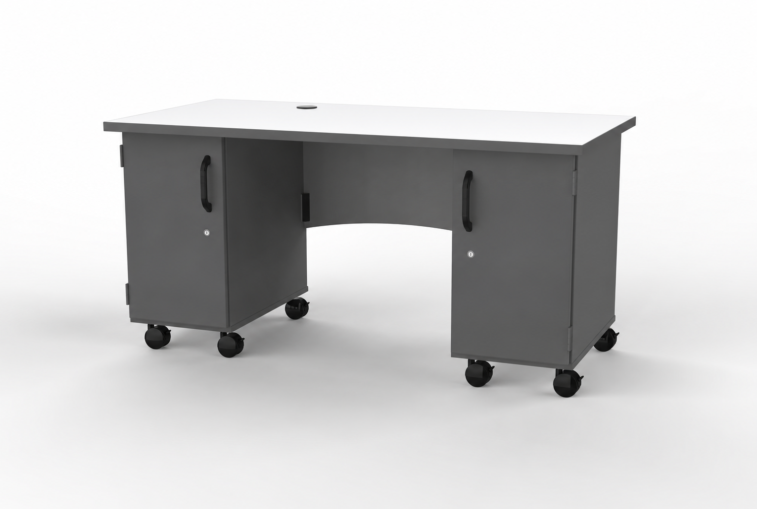 Teacher’s Desk — Double Pedestal — Whiteboard — digitally edited whiteboard finish visualization