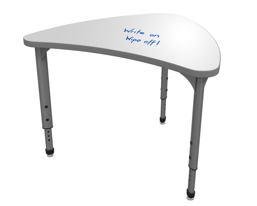 Apex™ Small Chevron Student Desks — Whiteboard — whiteboard tabletop