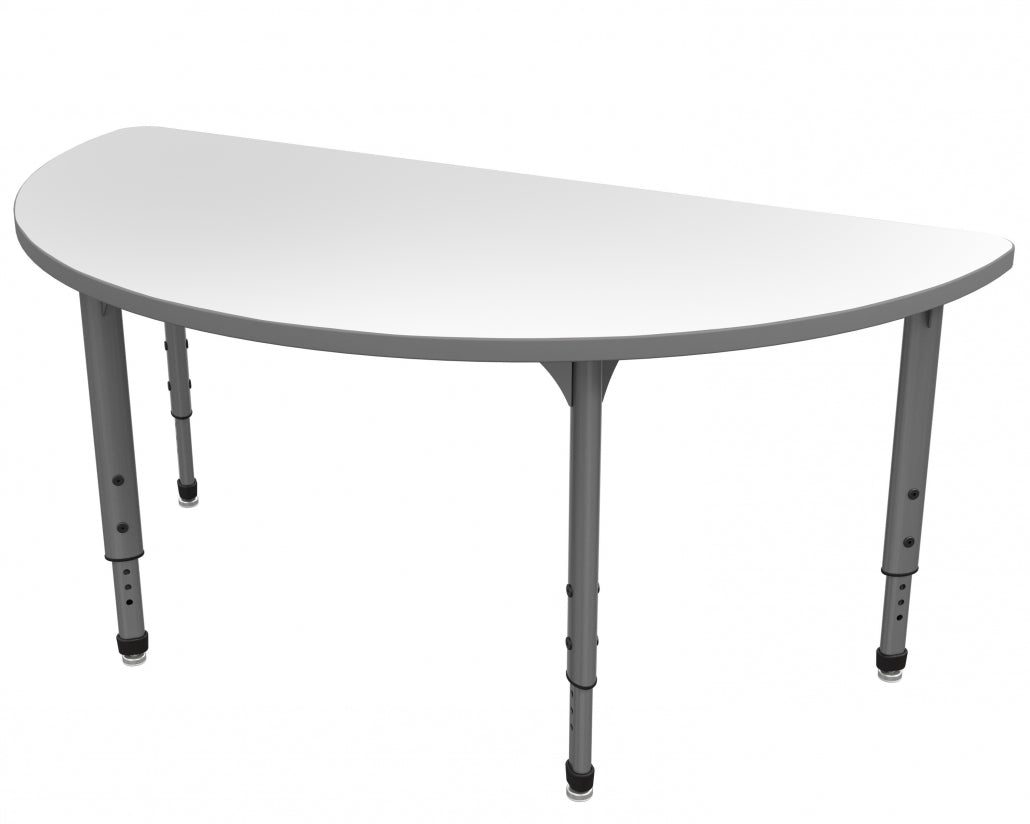 Apex™ Series Half RoundTable — Whiteboard — representative whiteboard tabletop; size and finish options vary