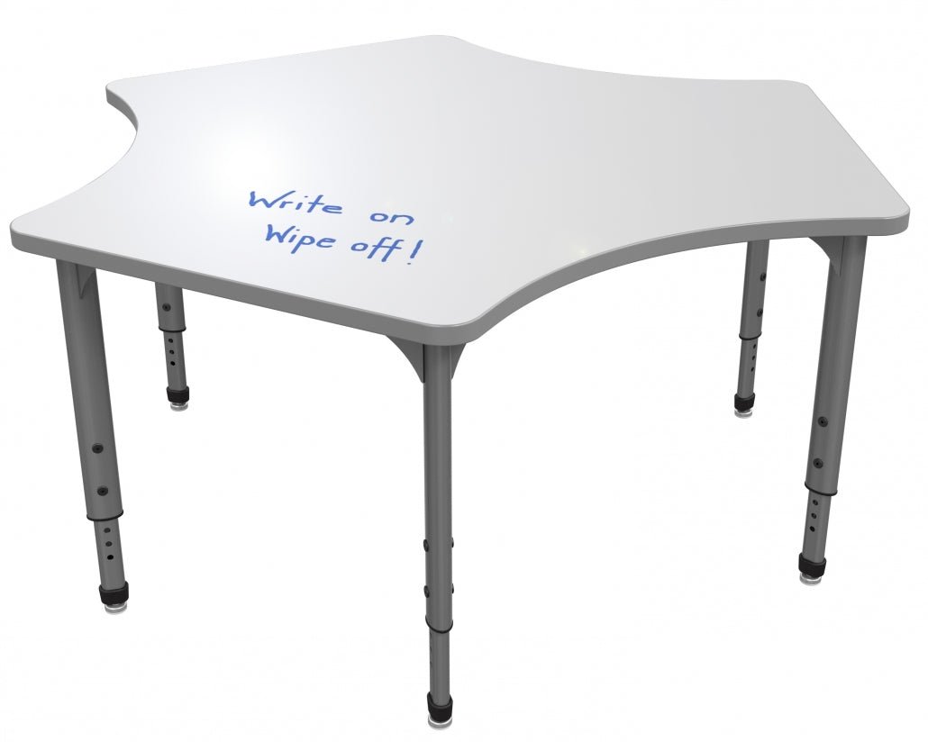 Apex™ Series Delta Table — Whiteboard — representative whiteboard tabletop; size and finish options vary