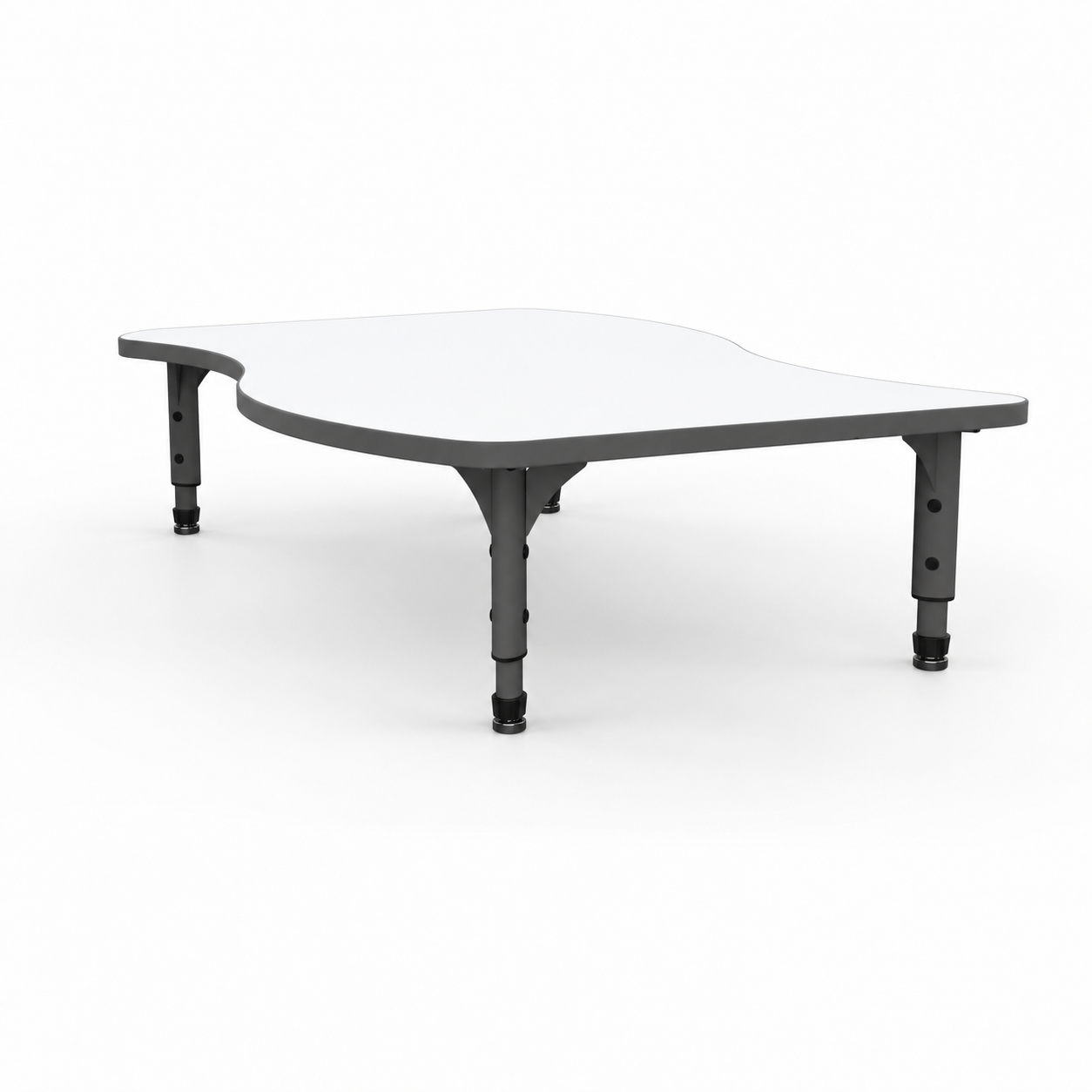 Wave Floor Table — Whiteboard — digitally edited whiteboard finish visualization