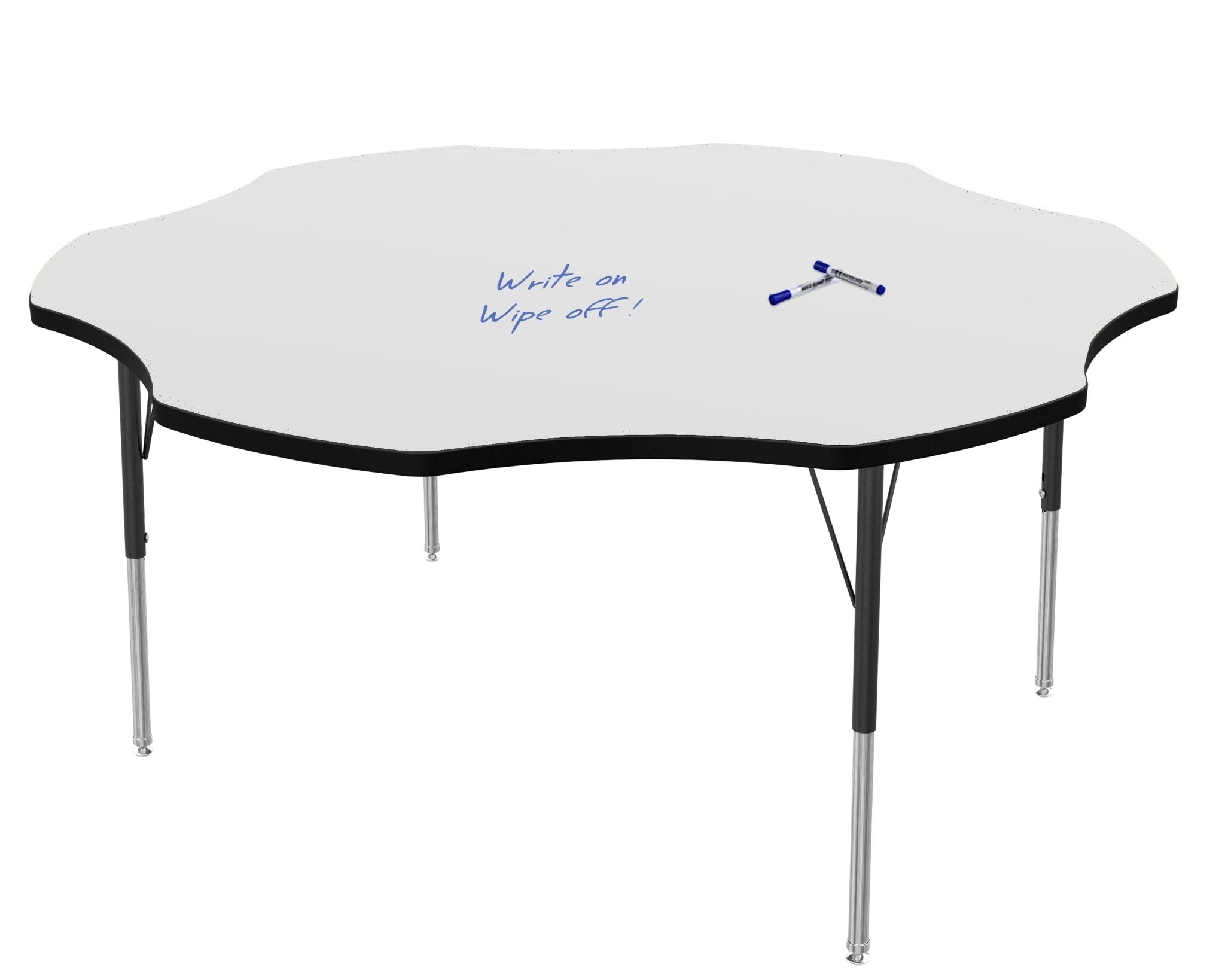 MG2200 Series Flower Activity Tables — Whiteboard — representative whiteboard tabletop; size and finish options vary