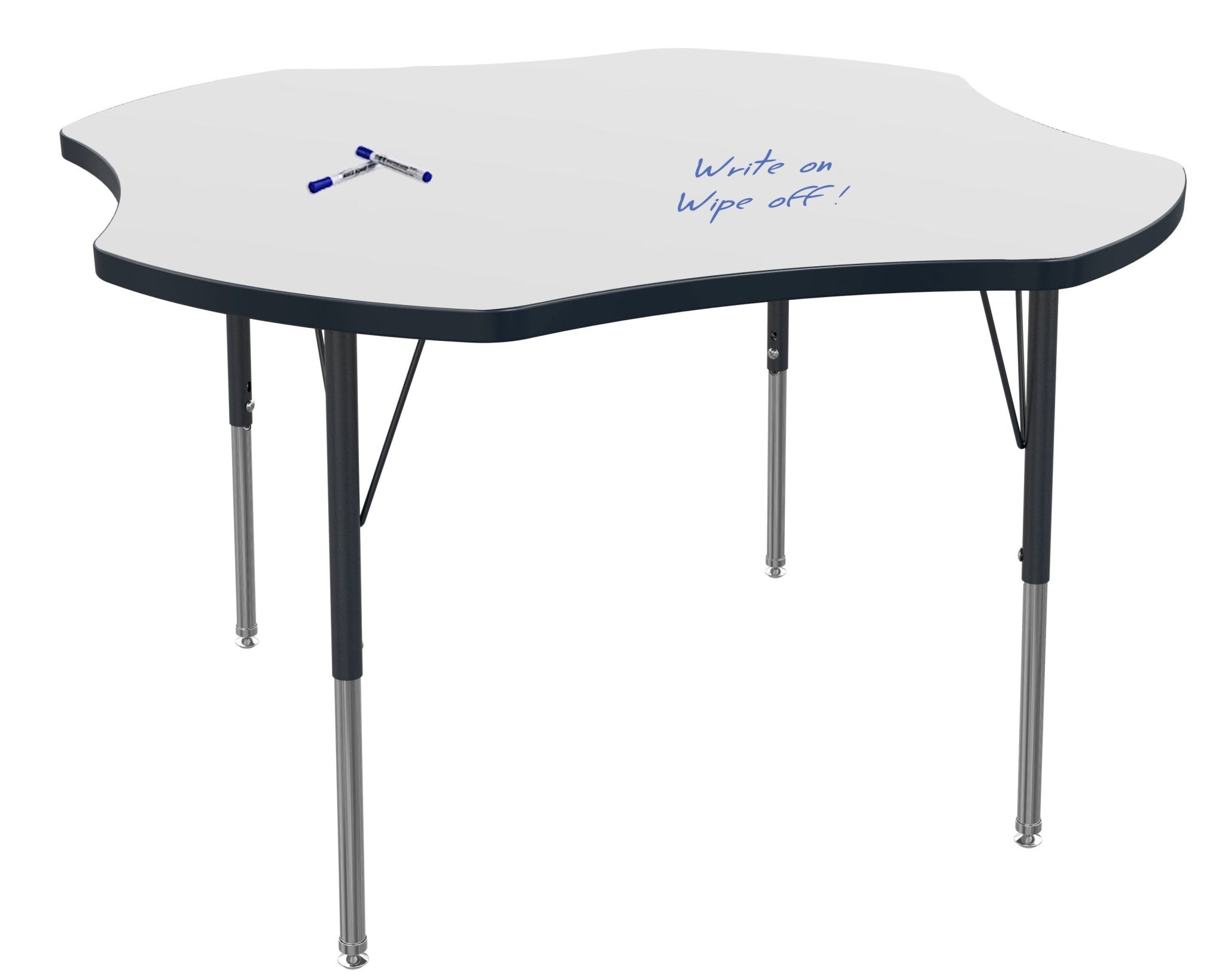 MG2200 Series Clover Activity Tables — Whiteboard — representative whiteboard tabletop; size and finish options vary