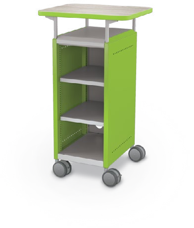 MooreCo Mini H2 — Standard / Left (Standard) / Shelves / Laminate. Verified matching front configuration; back panel is not visible. Finish representative.
