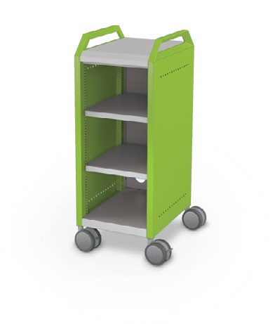 MooreCo Mini H2 — Standard / Left (Standard) / Shelves / Handles. Verified matching front configuration; back panel is not visible. Finish representative.