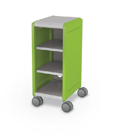 MooreCo Mini H2 — Standard / Left (Standard) / Shelves. Verified matching front configuration; back panel is not visible. Finish representative.