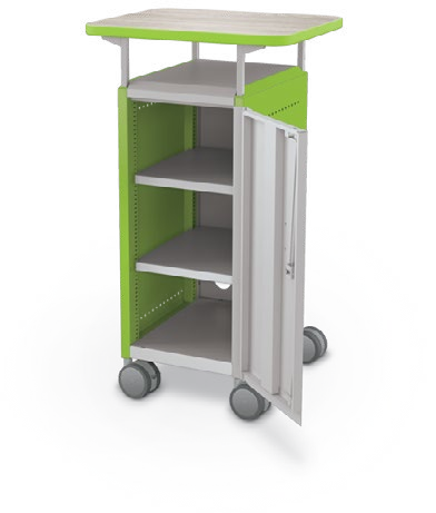 MooreCo Mini H2 — Standard / Right / Shelves / Laminate. Verified matching front configuration; back panel is not visible. Finish representative.